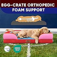 Vista 315 de Comfort Expression - Cama ortopédica para perros extragrandes, 53 x 42 pulgadas, cama impermeable y de apoyo de espuma con cojines removibles