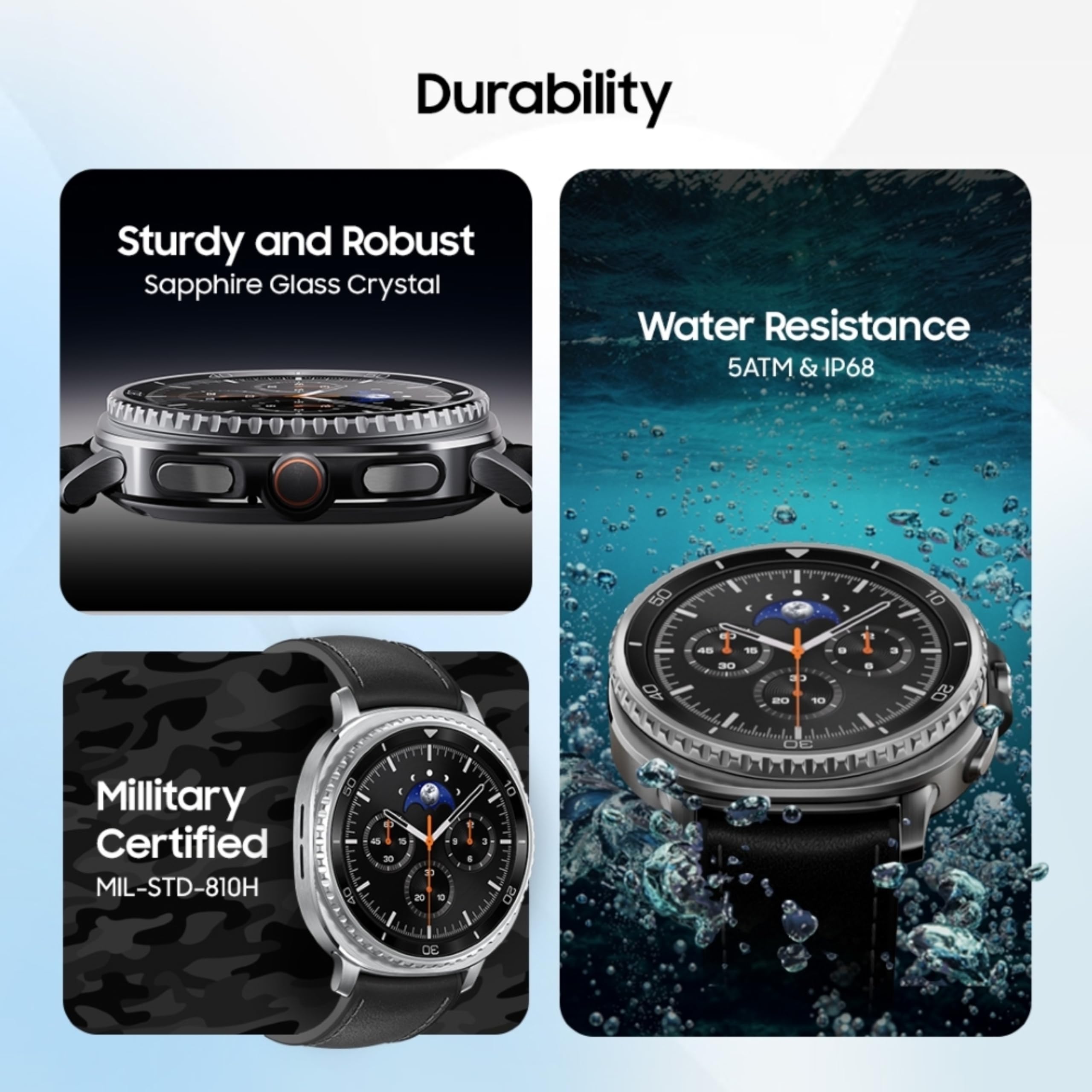 Samsung Galaxy Watch8 Classic (46mm LTE, Black) with 3nm Processor | Dual GPS | Sapphire Glass & Stainless Steel | 5ATM & IP68 | BP, ECG, IHRN & Vascular Load Monitoring | Anti-oxidant Index — Amazon image 8