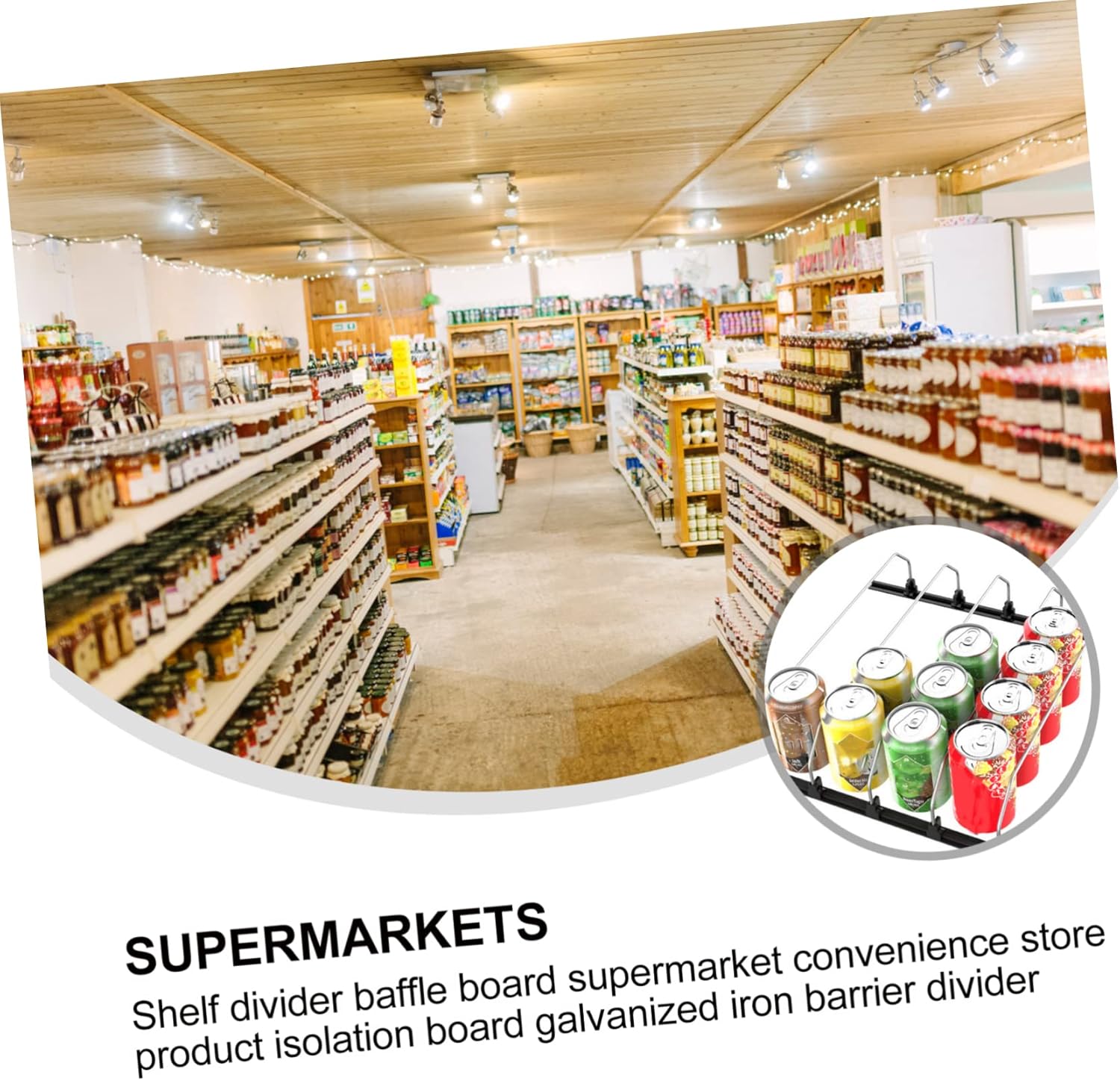 PRETYZOOM 15pcs Supermarket Divider Shelf Wire Shelf Dividers for Detachable Organization Baffle