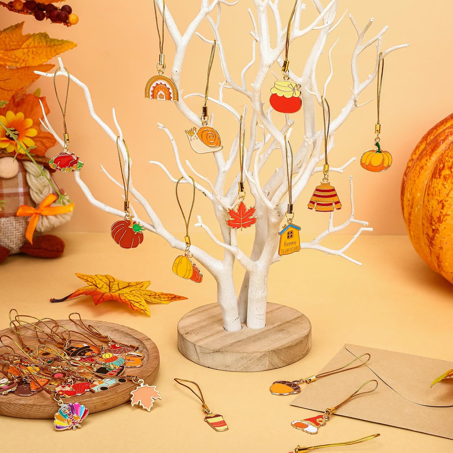 AUGSUN 36Pcs Fall Ornaments for Small Tree Mini Fall Tree Decorations