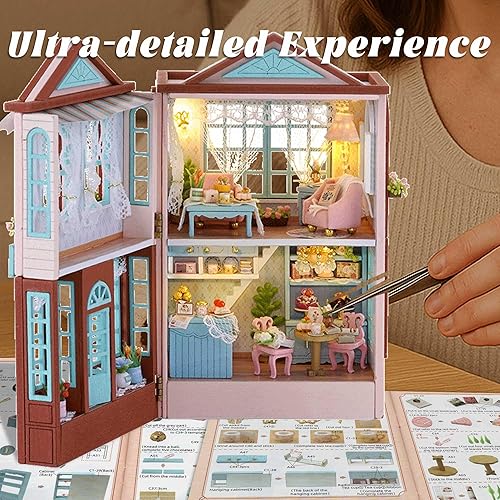 Miniatura 5 de Flever Kit de casa de muñecas en miniatura, habitación creativa con muebles para regalo romántico de San Valentín (castillo romántico)