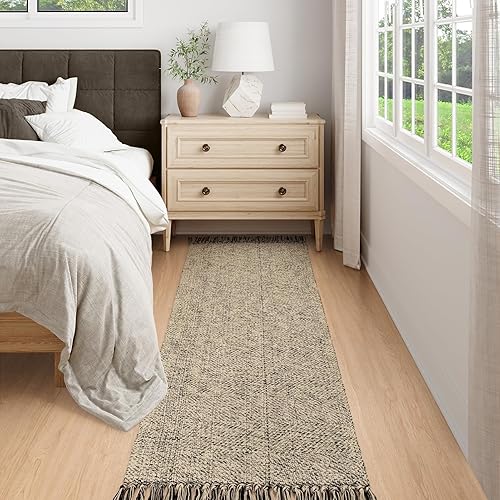 Miniatura 333 de Collive - Tapete de 27 x 43 pulgadas, lavable a máquina, para interiores y exteriores, de bajo perfil, suave algodón tejido a mano, para baño