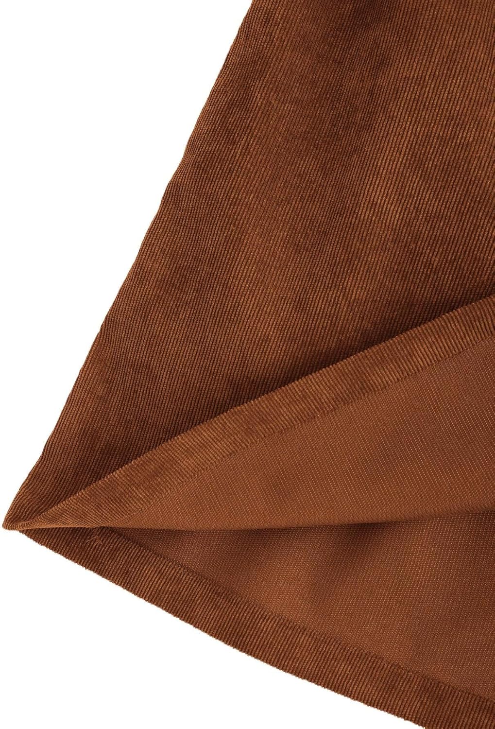 BIGPETS Women's Adjustable Straps Cuffed A-line Corduroy Pinafore Bib Pocket Overalls Dress - Image 8