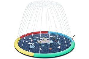 Kiddie Splash Pad, 0.55mm Thicken Durable Inflatable Mini Pool Sprinkler