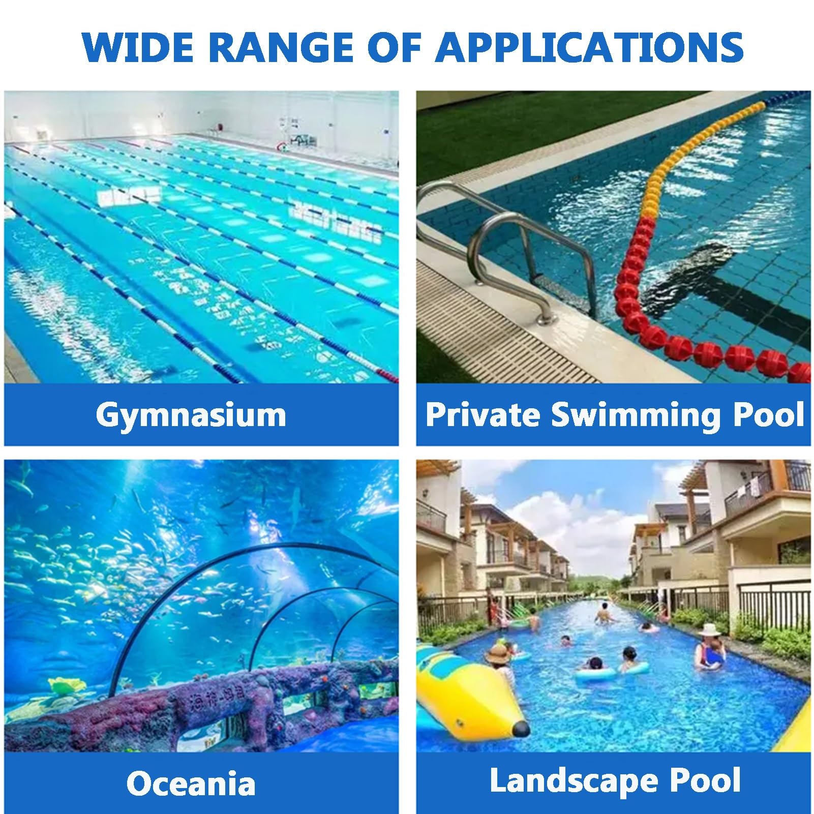 Kit di divisori per corsie da Piscina: 18 Metri (59,1 Piedi) di Corda Galleggiante di Sicurezza e Boe in plastica, Ideale per la Sicurezza in Piscina e per Il Nuoto agonistico.