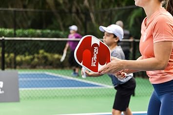 Gamma USAPA Approved Fiberglass Pickleball Paddle Set with 2 Paddles, 3 Outdoor Balls, Sling Bag, Fusion React Pickleball Bundle, Red/Blue, Pickle-Ball Equipment
