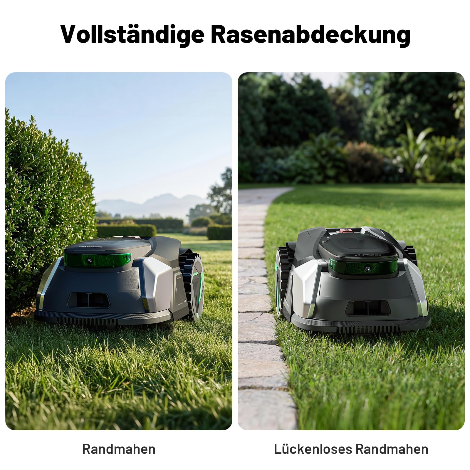 500 Mähroboter bis 500 m² – Intelligenter Rasenmäher mit VSLAM Kamera-Navigation, App-Steuerung (WLAN/Bluetooth), 42% Steigung, Kantenmodus & 59 dB Leise