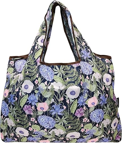 Miniatura 10 de allydrew Large Foldable Tote Nylon Reusable Grocery Bags, 3 Pack