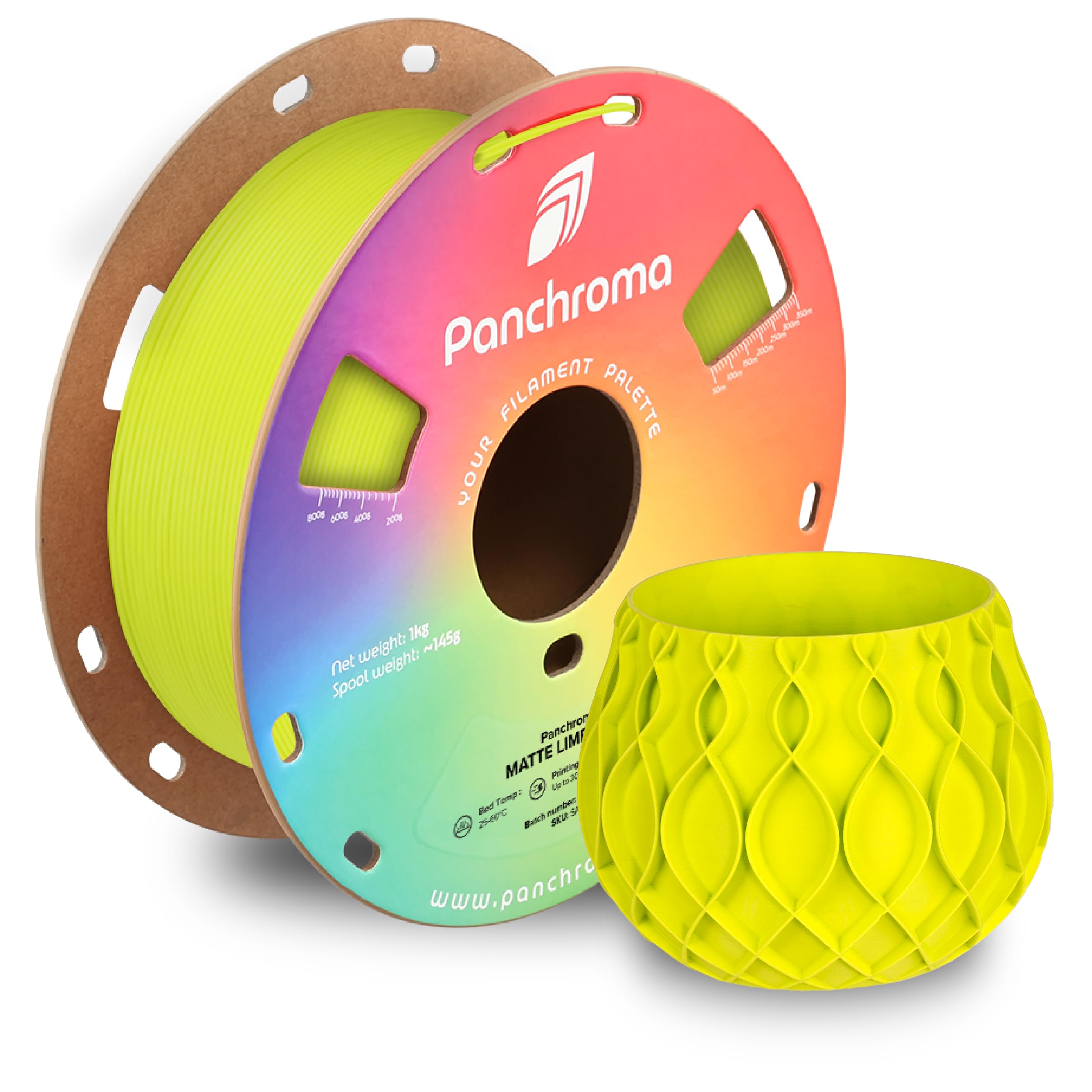 Polymaker Panchroma Matte PLA Filament, Lime Green 1.75mm 1kg 3D Printing Filament, Formerly Polyterra Matte, Fits Most FDM 3D Printers, 1kg Spool (