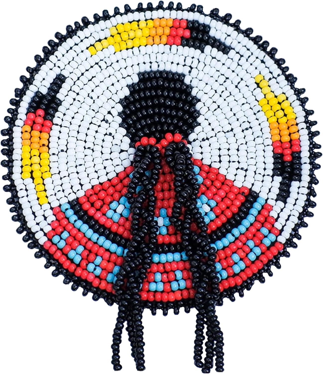 MMIW Handprint Handmade Beaded Patch, Native American Indian Patches, Sew On Embroidery for Clothing Backpack Hat Necklace - Home Decor, Hanging Christmas Tree