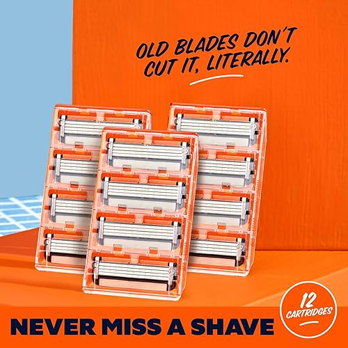 Vista 5 de Dollar Shave Club 4 repuestos de maquinilla de afeitar (paquete de 12) Cuchillas de enjuague Swift para cabello más largo y grueso