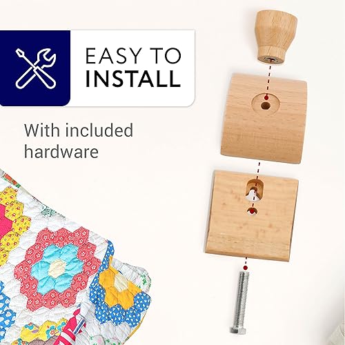 Miniatura 5 de Impresa Clips para colgar colchas, accesorios para colgar edredones de agarre extra ancho, colgadores de tapiz de instalación rápida para paredes,