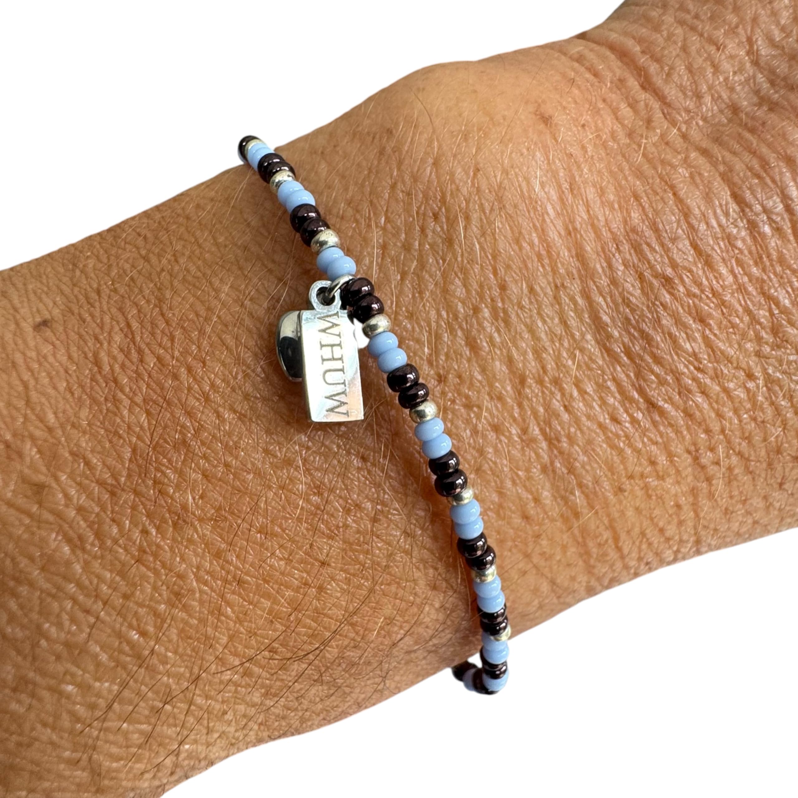 Beadlet West Ham United Women WSL Fan Beaded Bracelet With Tag & Heart Charm For Girls Women Football Fans