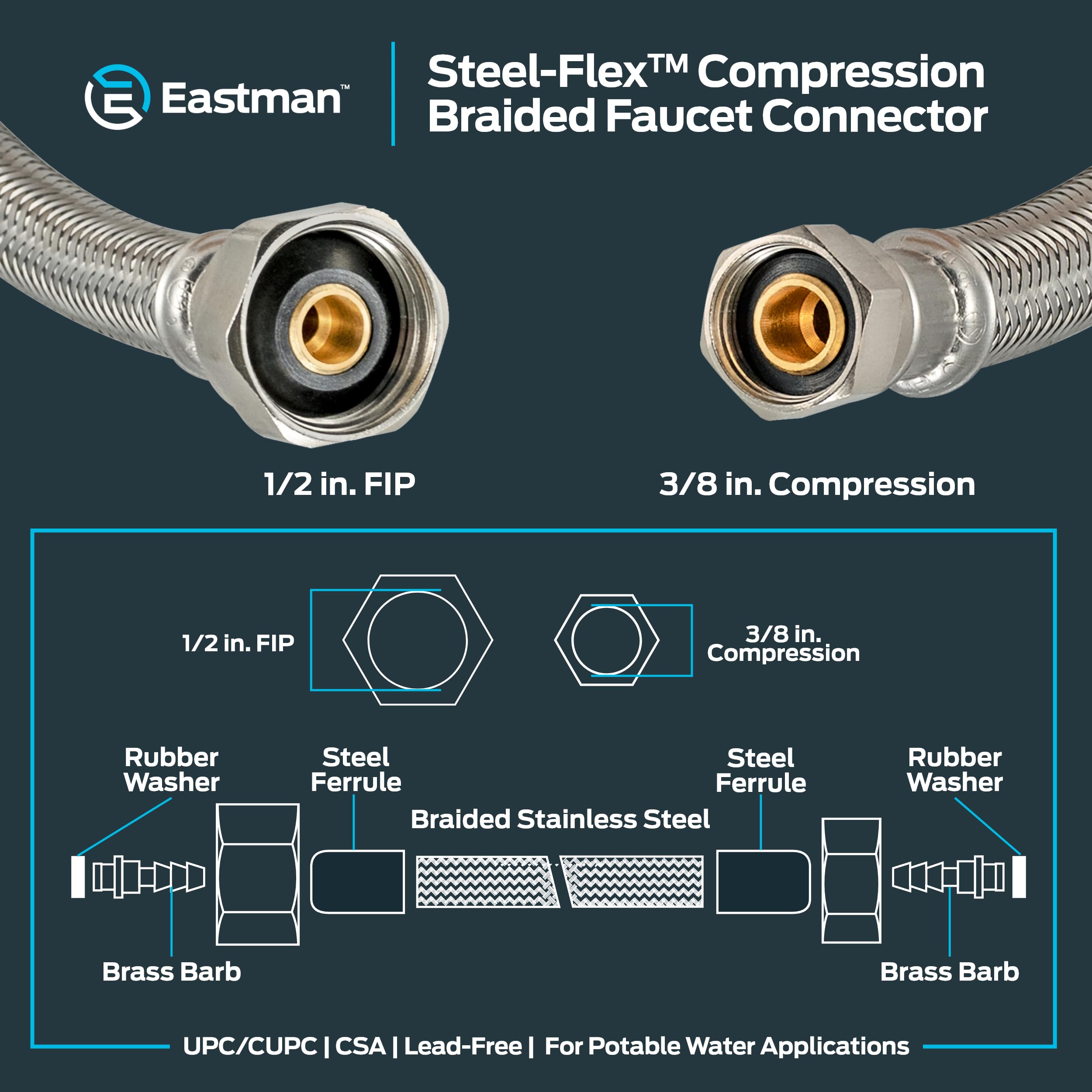 Amazon | Eastman 48003キッチン/洗面所コネクター | 洗面水栓パーツ