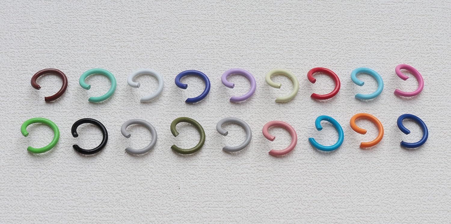 SOWAKA 200 Pcs Open Jump Rings Connectors Multi Color Iron 1.4 x 10 MM Rings Accessories for DIY Jewelry Finding Keychain Choker Earring Bracelet Necklace Making Supplies (Colorful) - Image 3
