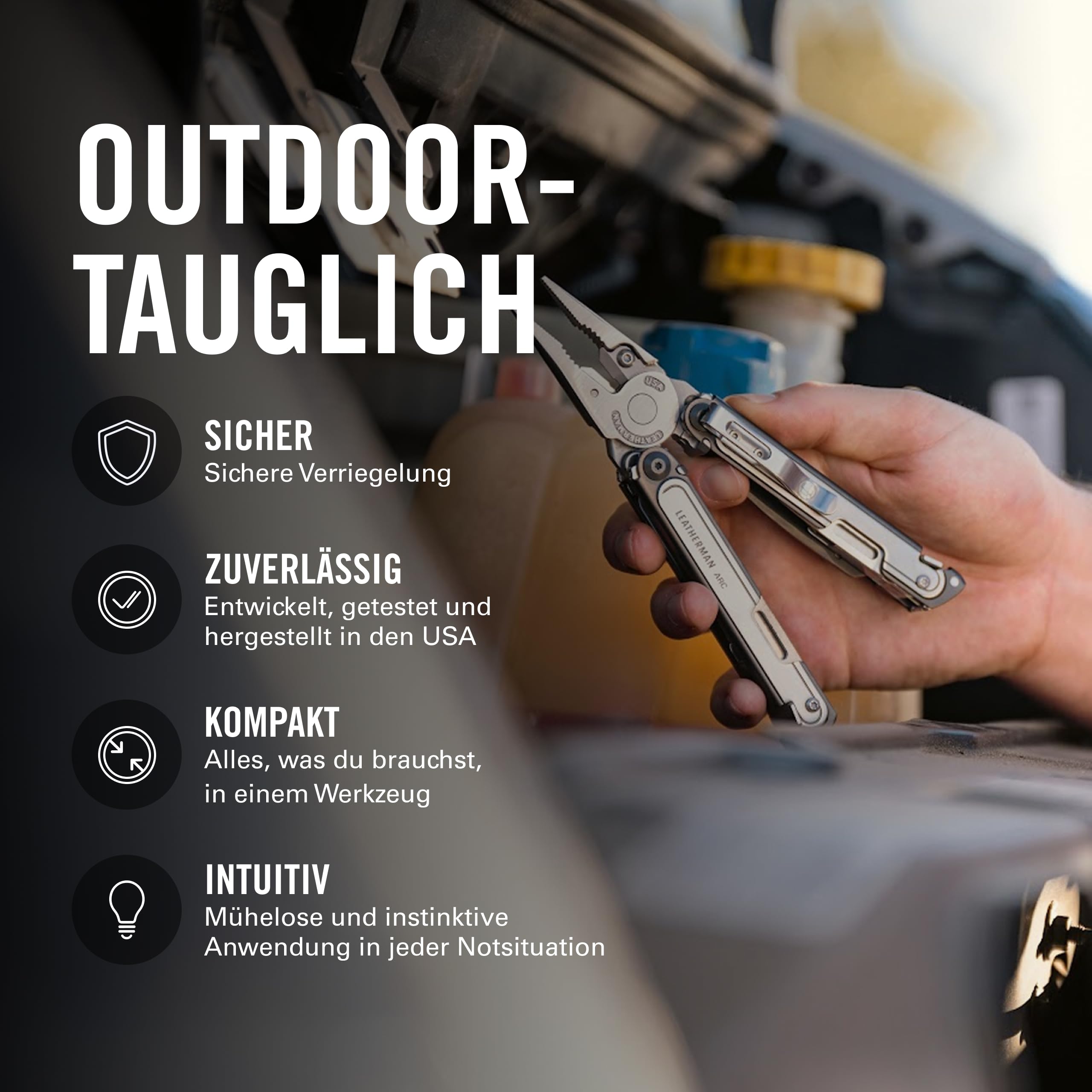 Leatherman ARC Multi-Tool - 20 Outdoor-Tools mit MagnaCut-Stahlklinge und Bit-Set