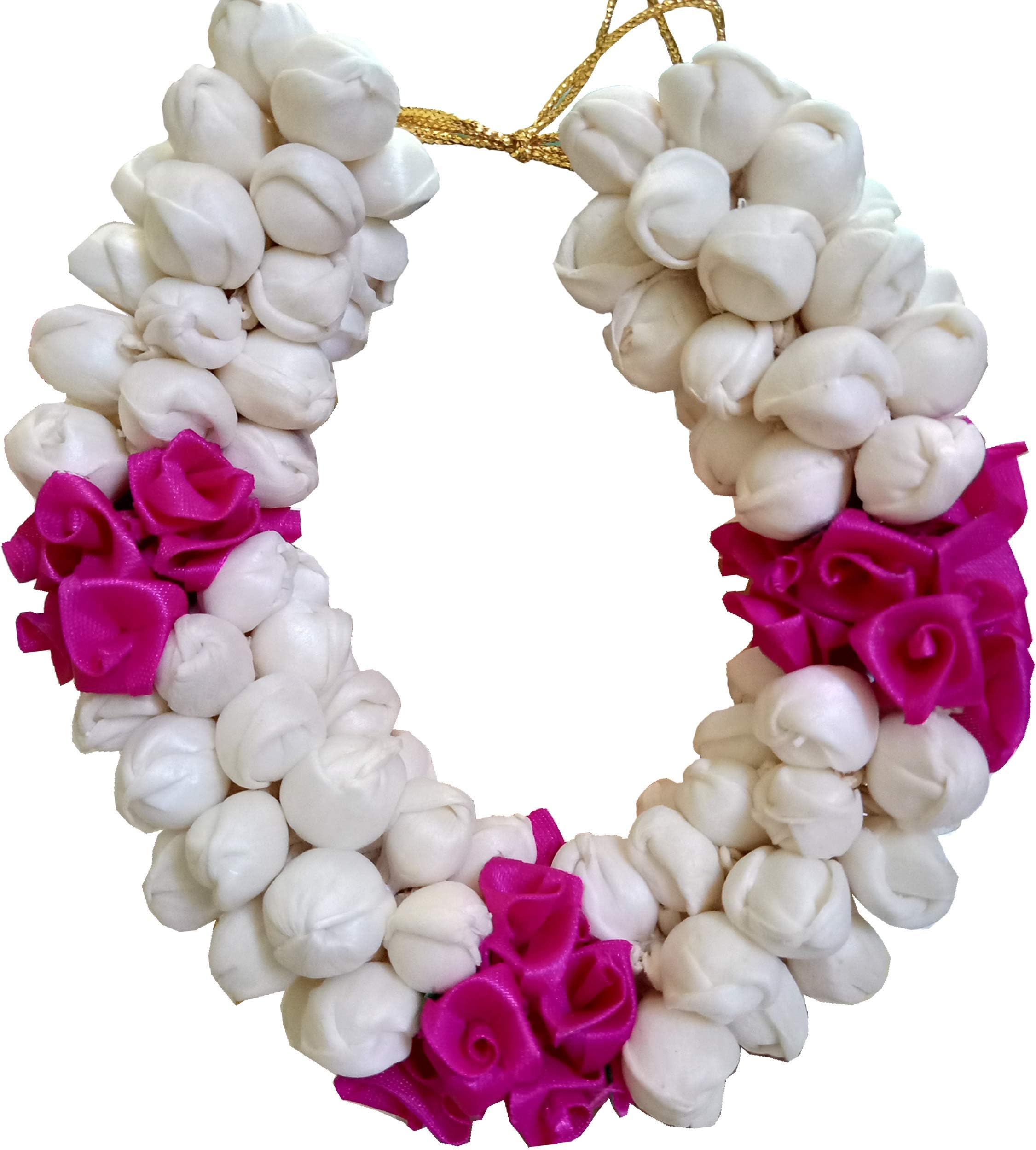 Inc Artificial Jasmine or Mogra Flower Gajra (Red, White) Artificial Flora (Pack of 1)