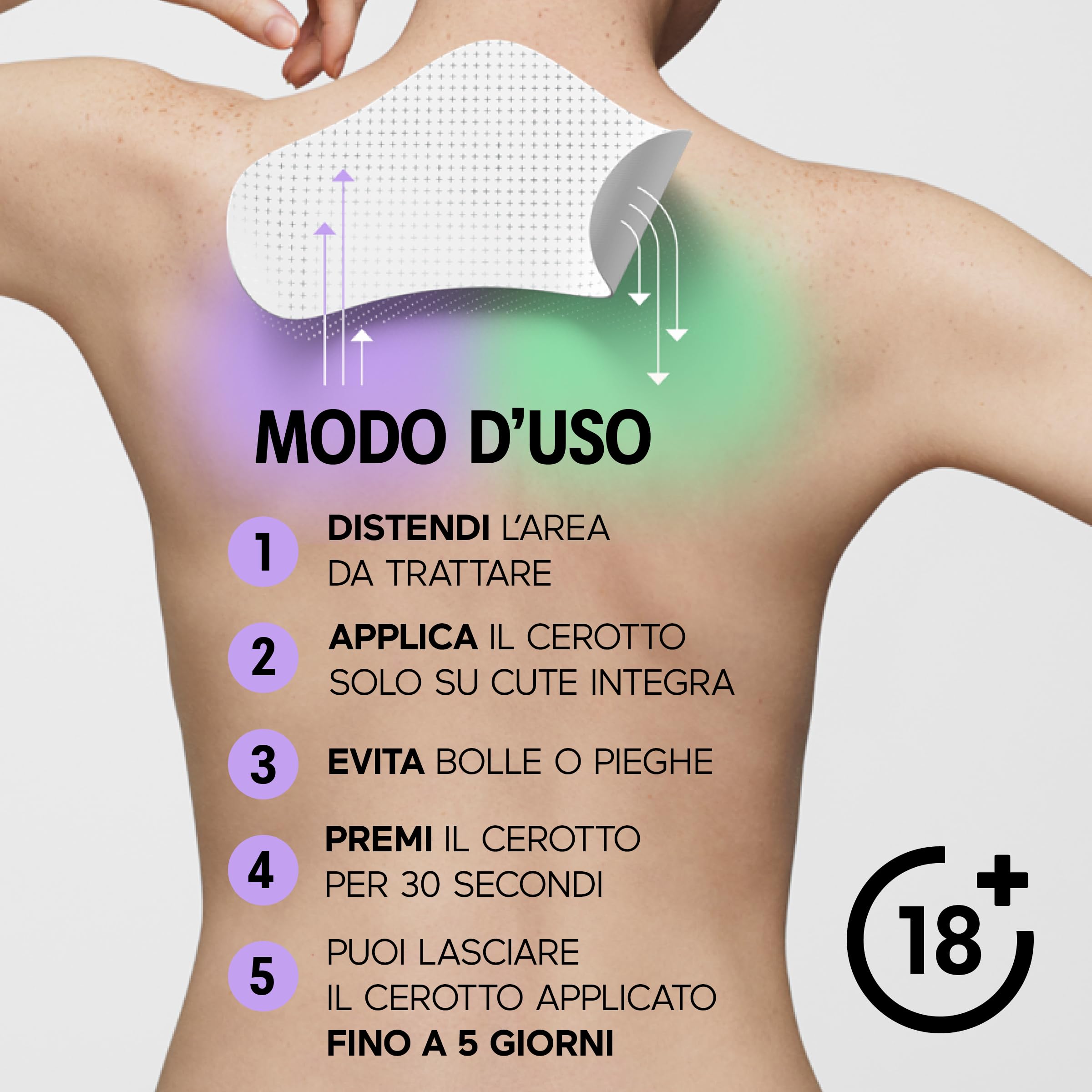 Initiv Cerotti per Collo, Dolori Muscolari da lievi a moderati, anche per Cervicale, Sollievo fino a 5 giorni se usati in modo continuativo, senza Medicinali, Resistenti all’Acqua (4 Cerotti)