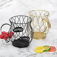 Vista 3 de Soporte multiusos para cápsulas de café con forma de taza, organizador de cápsulas de café de gran capacidad, elegante cesta de almacenamiento