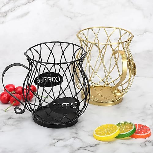 Miniatura 3 de MEUMITY Soporte multiusos para cápsulas de café con forma de taza, organizador de cápsulas de café de gran capacidad, elegante cesta de