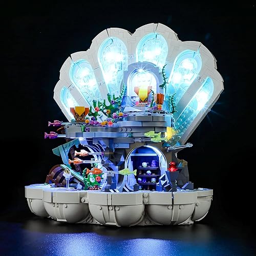 Miniatura 3 de YEABRICKS Luz LED para Lego-43225 Disney La Sirenita Royal Clamshell Bloques Modelo de bloques de construcción (juego de Lego no incluido)