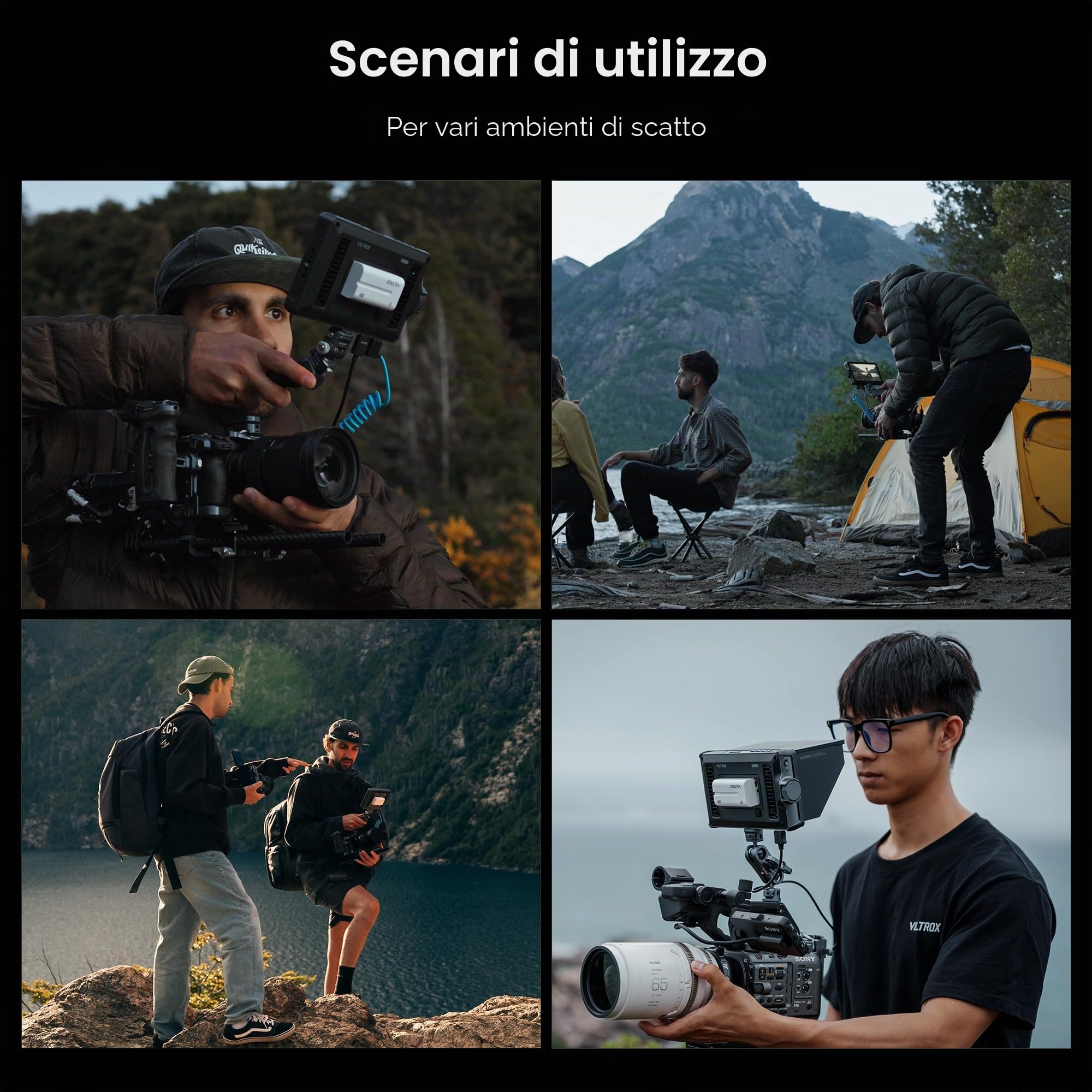 VILTROX DC-A1 2800 Nits Camera Field Monitor Touchscreen con 7 pollici Full HD 1920x1080 IPS 4K HDMI Loop in/Out, LUT 3D Forma d'onda Video Peaking Focus Assist, 170 ° Ampio Angolo di Visione