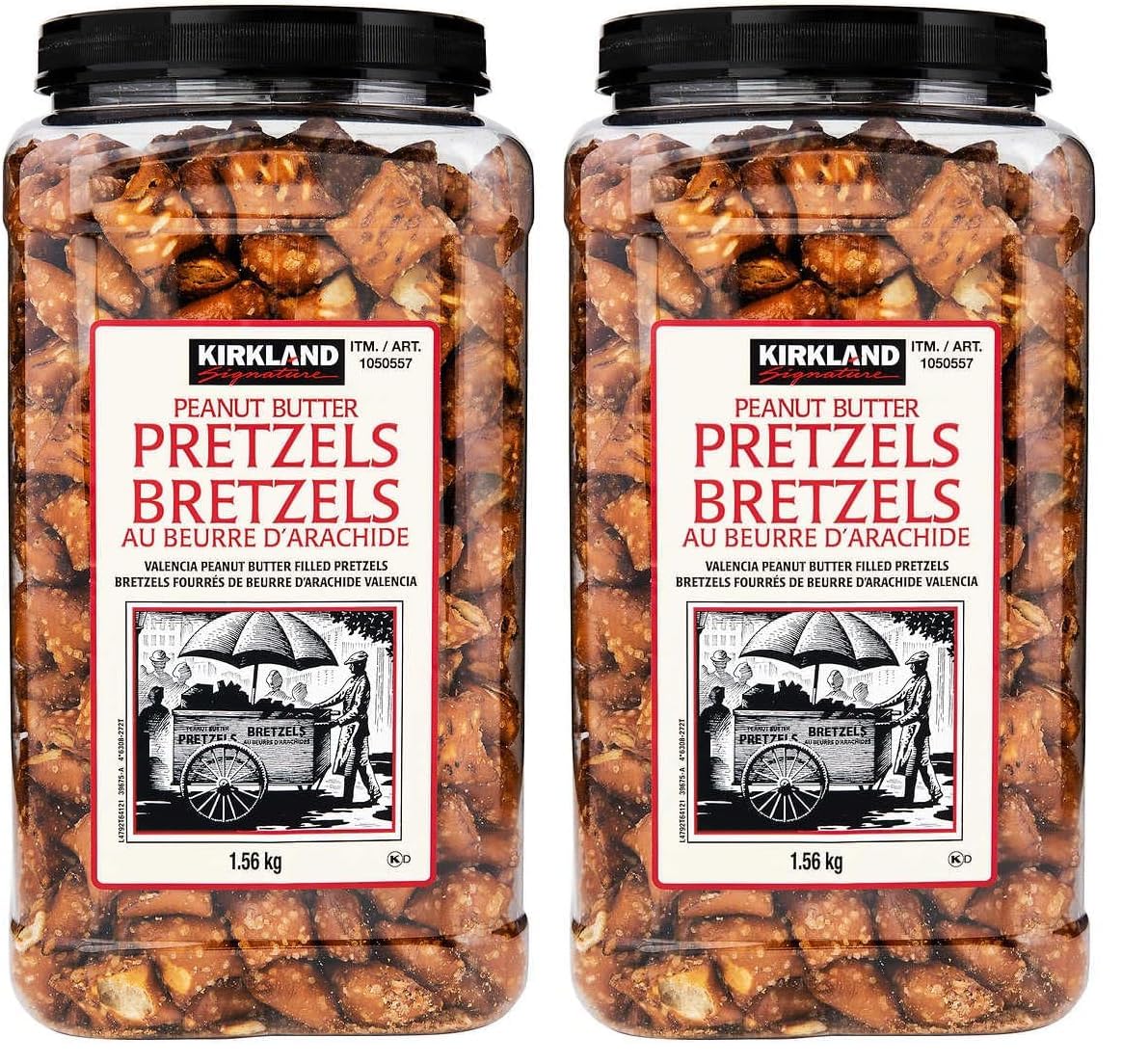 Kirkland Signature Peanut Butter Pretzels, 55 oz (Pack of 2)