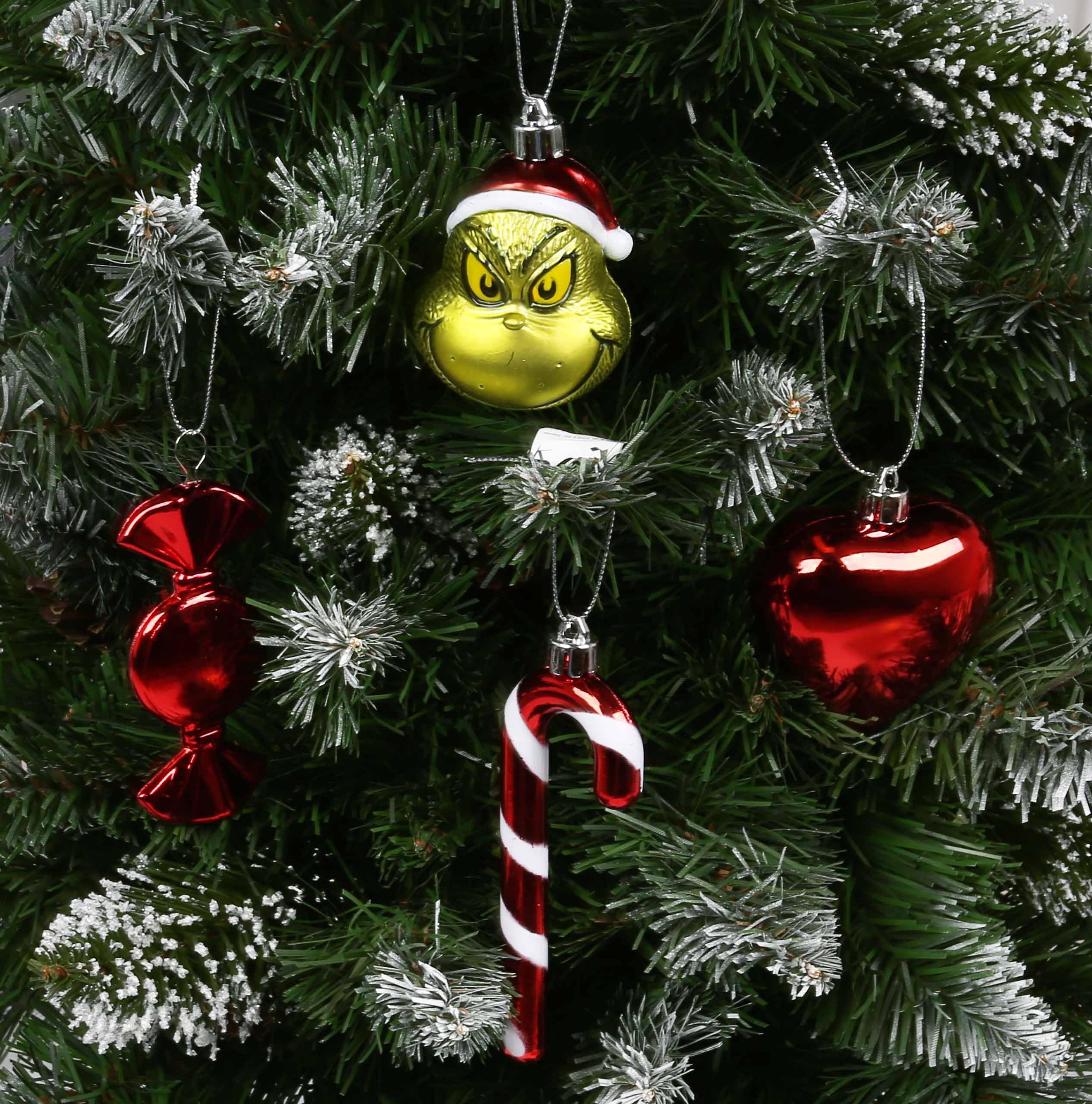 sarcia.eu Der Grinch Weihnachtskugelset, Christbaumschmuck, aus Kunststoff 25 Stück Einheitsgröße Küche, Haushalt & Wohnen