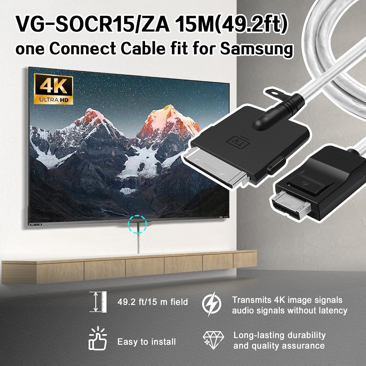 Amazon.com: VG-SOCR15/ZA15m One Connect Cable,Invisible Connection