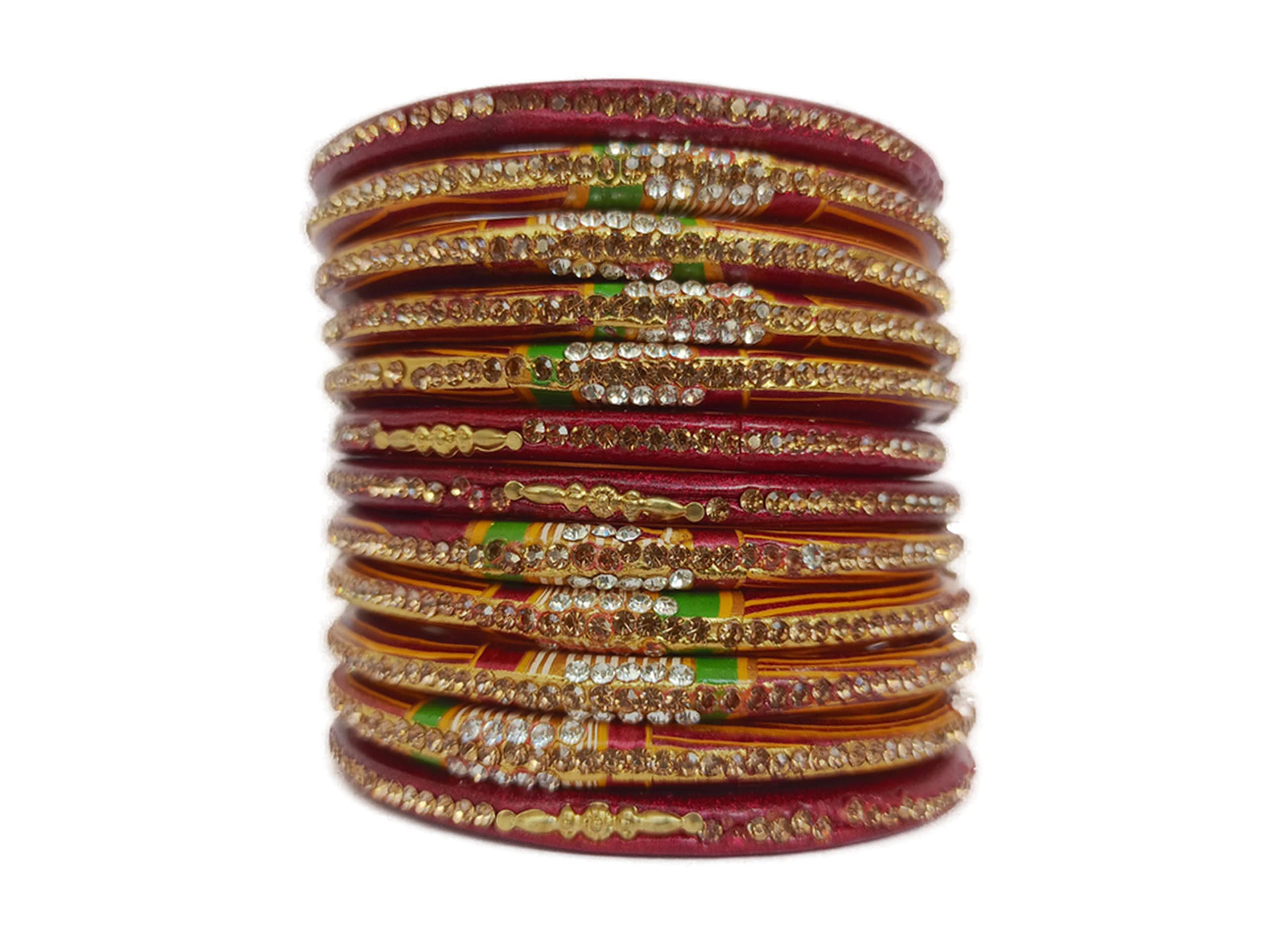 TUKUS WORLD MUZAFFARPUR FAMOUS LAH/LAC LAHTHI (BANGLE) MAROON COLOUR SET FOR WOMENS PACK OF- 12 (2.4) (B0B9SSCMZC) Amazon Price History, Amazon Price Tracker