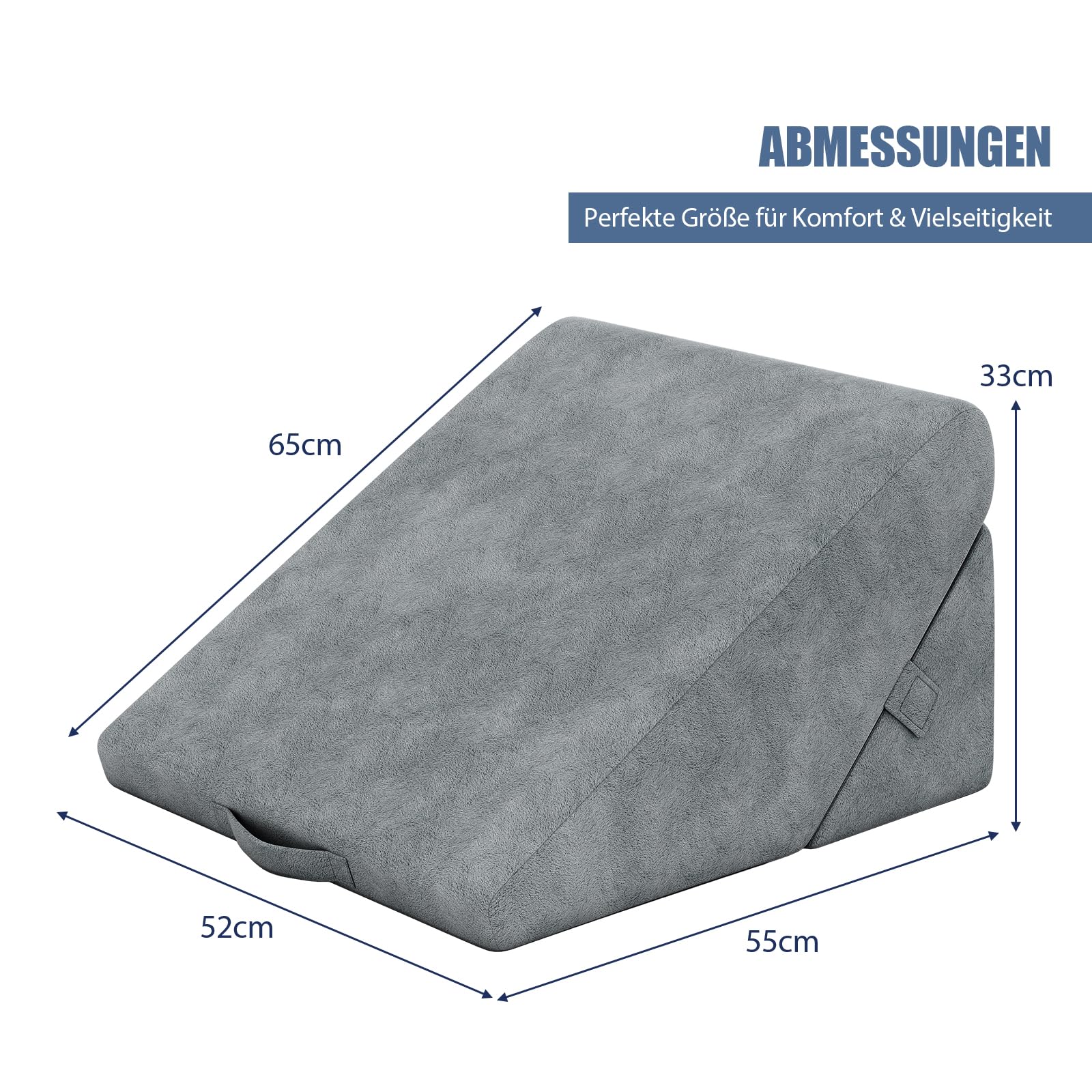 COSTWAY Poduszka klinowa, poduszka do czytania, poduszka pod plecy, poduszka na nogi, pianka memory foam, pokrowiec do prania, poduszka refluksowa dla dorosłych, ergonomiczna poduszka do siedzenia w