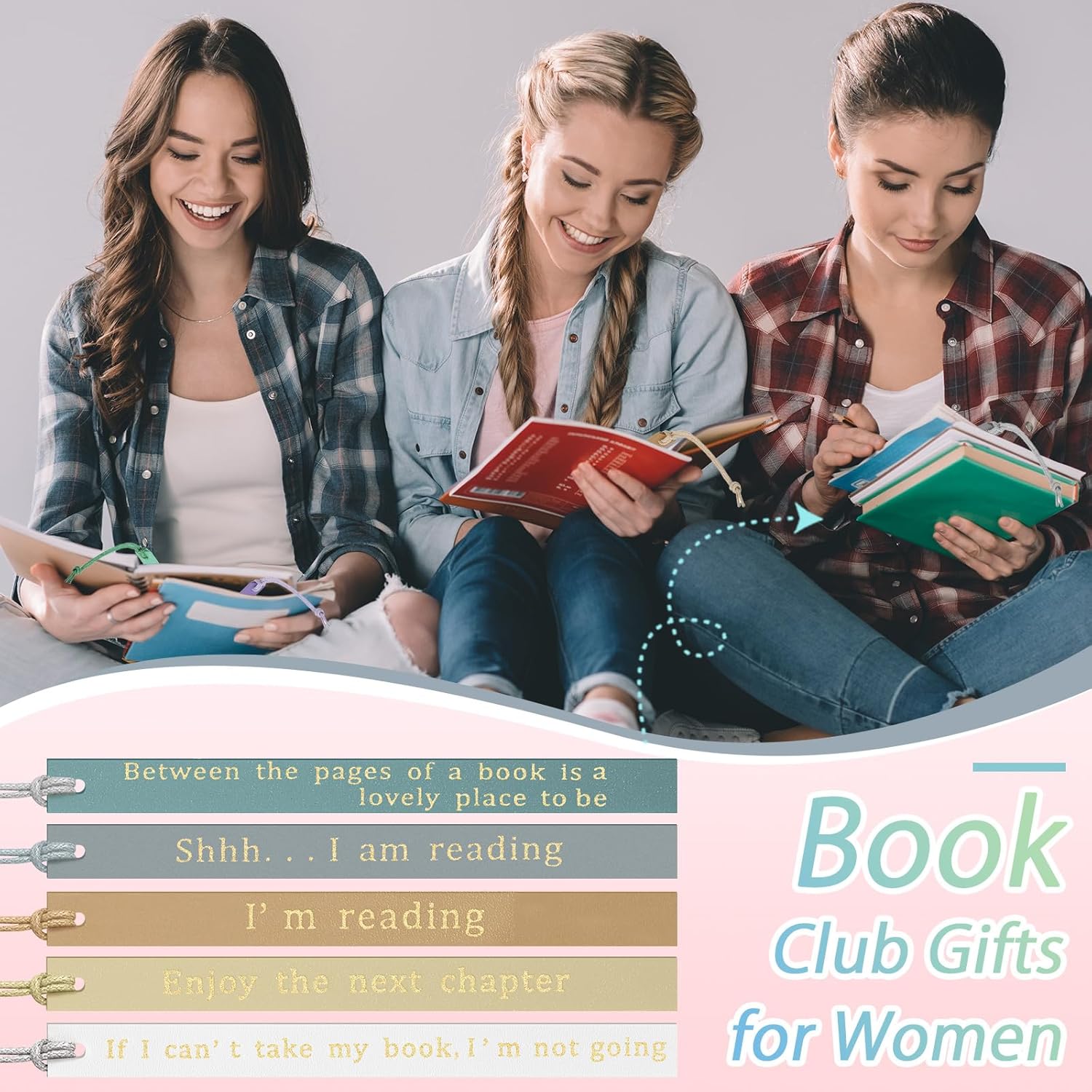 Skyygemm 10 Pcs Leather Bookmarks for Book Lover Gifts for Women Pastel Leather Bookmarks Coworker Teens Book Club Gifts for Teacher Birthdays(Black) - Image 6