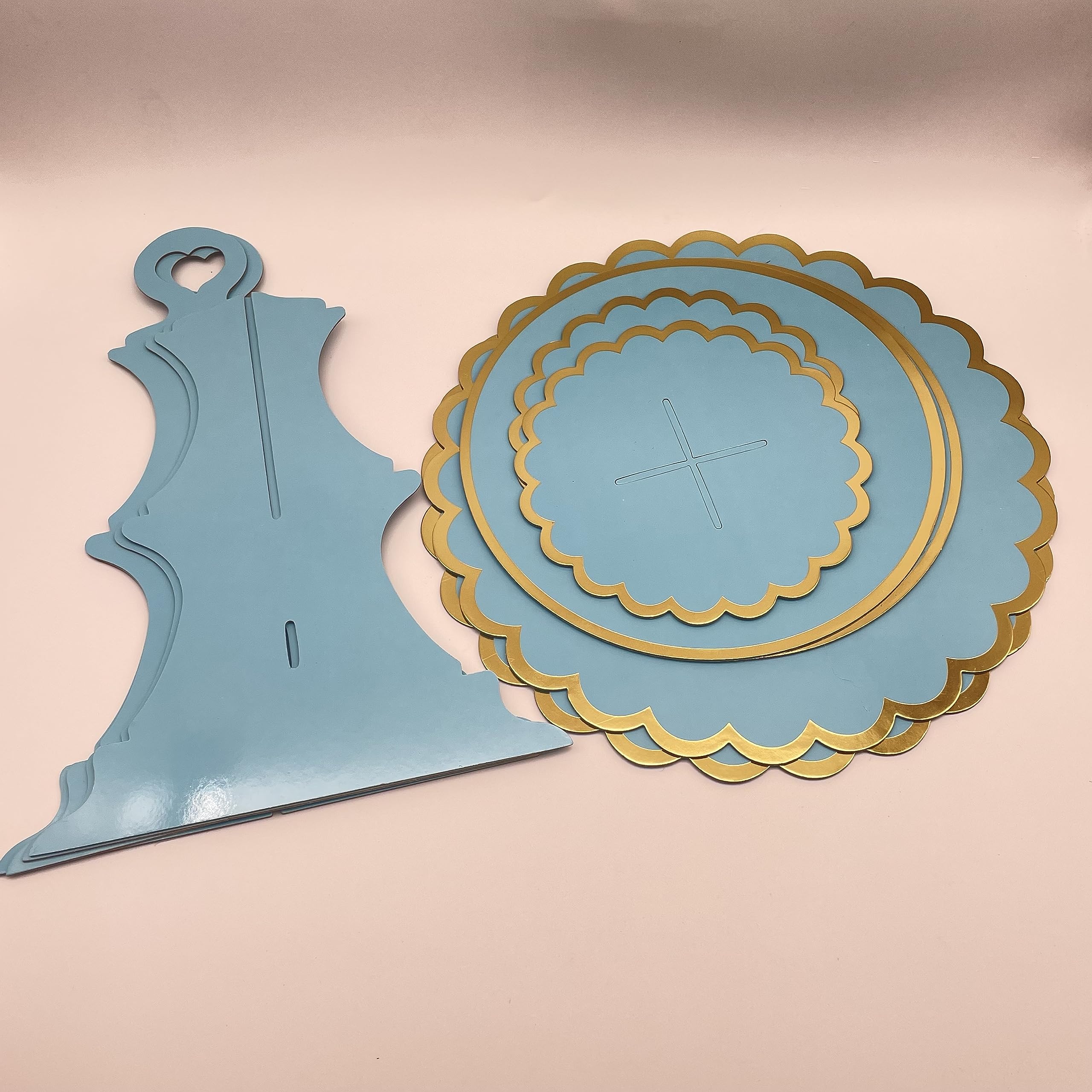 Alzatina Per Cupcake 3 Piani - Confezione Da 4 Supporti Rotondi Multicolore - Per 24 Cupcake - Feste E Matrimoni