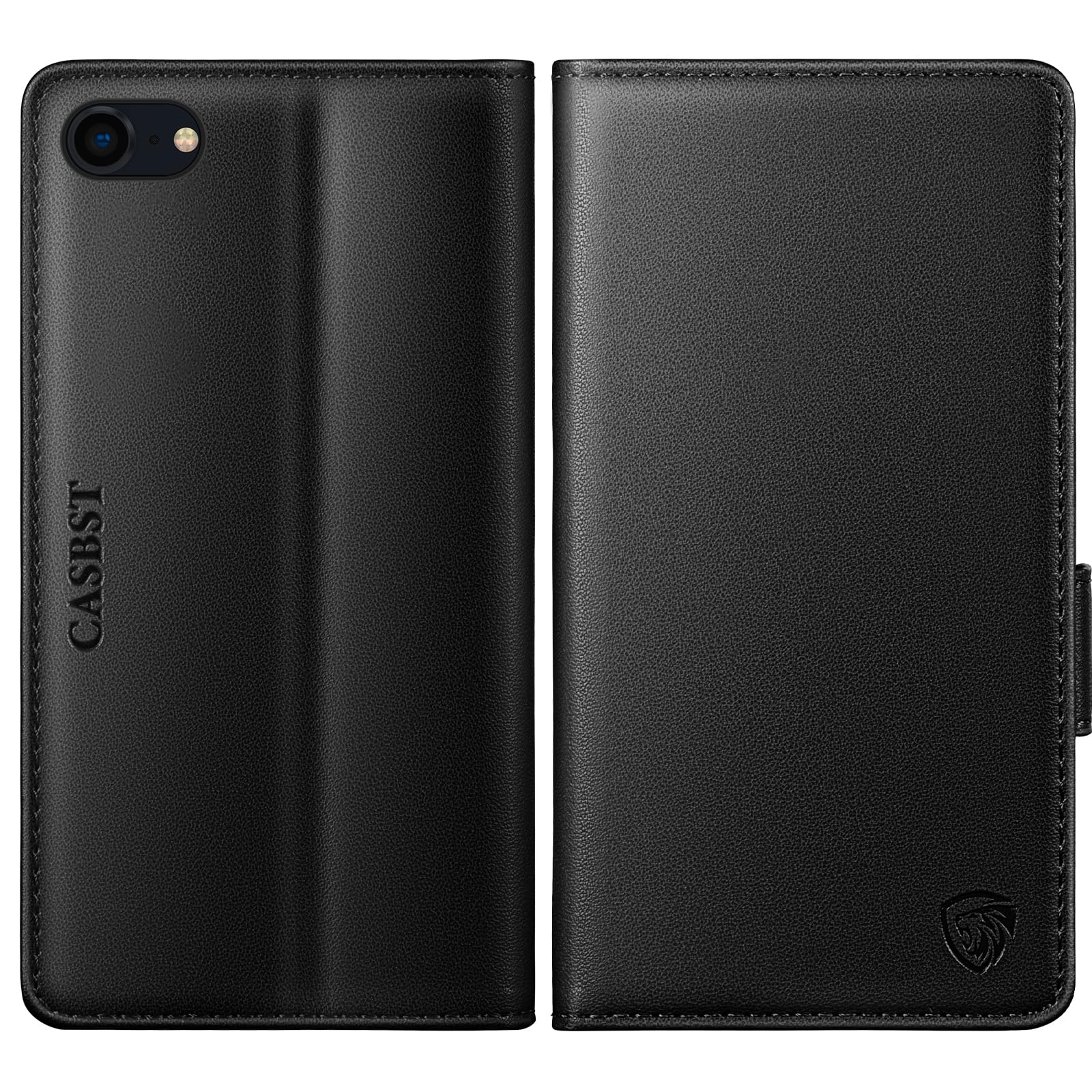 CASBST for iPhone 7, iPhone 8, iPhone SE 2022/2020 Case, Kickstand Flip  Leather Wallet Book Case with Card Slots Shockproof Magnetic Closure