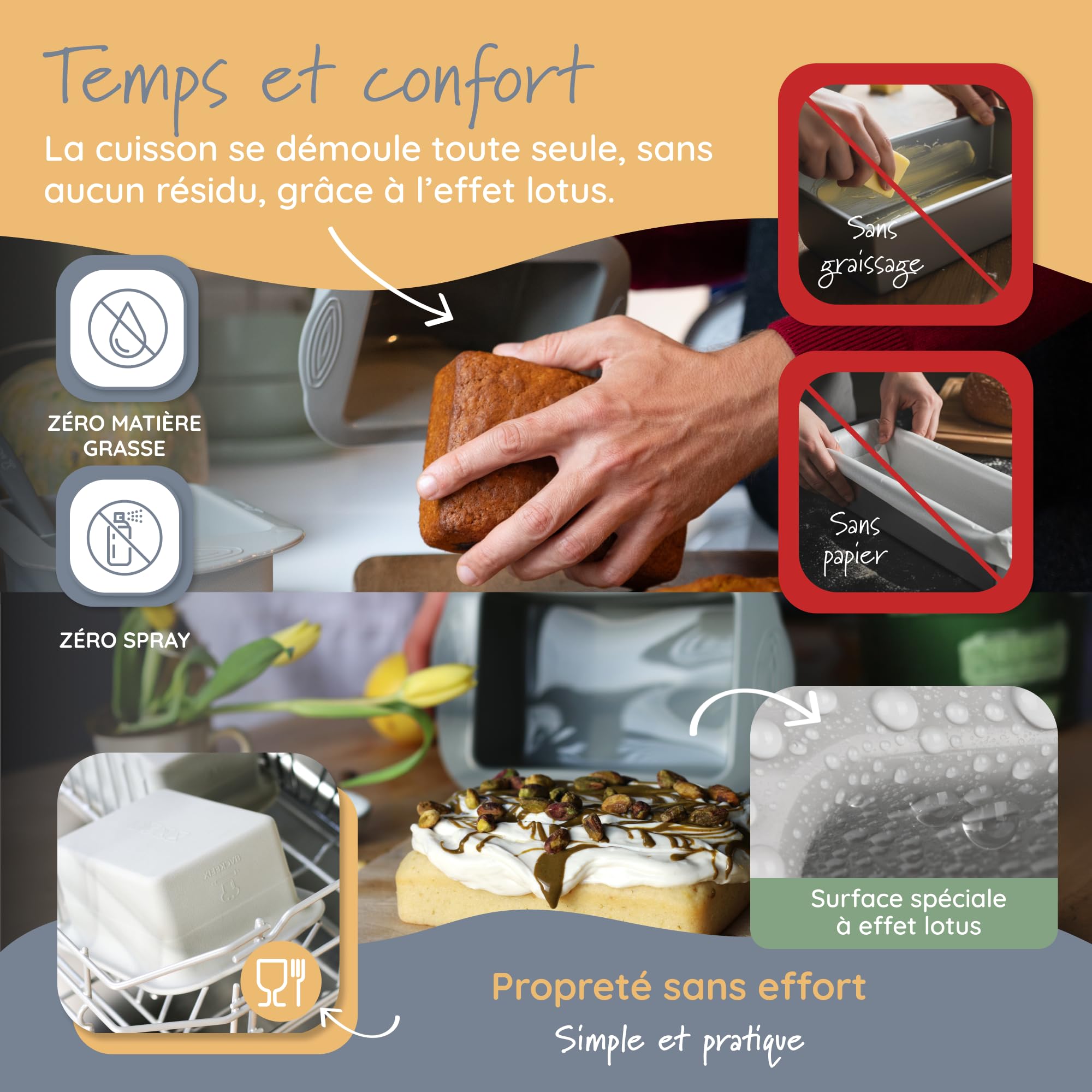 Backefix Moule à pain en silicone de 15 cm - Grand moule à pain original - Peut également être utilisé comme moule à gâteau Adapté à un usage alimentaire et respectueux de l'environnement
