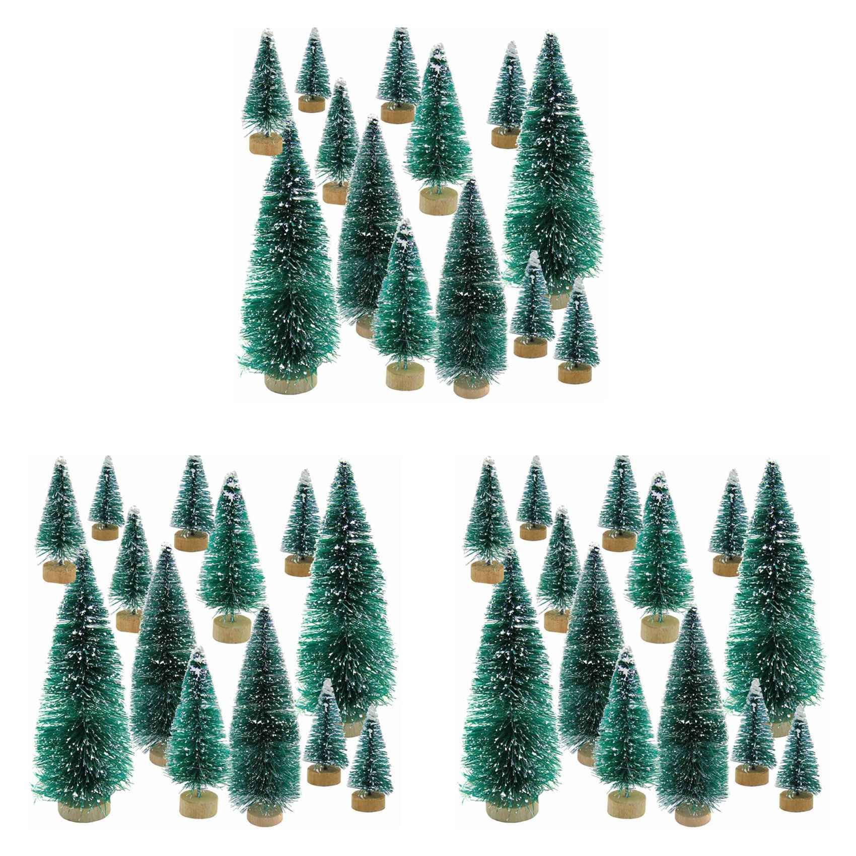 Árbol de pino DIY para adornos navideños de escritorio y maquetas invernales en el hogar
