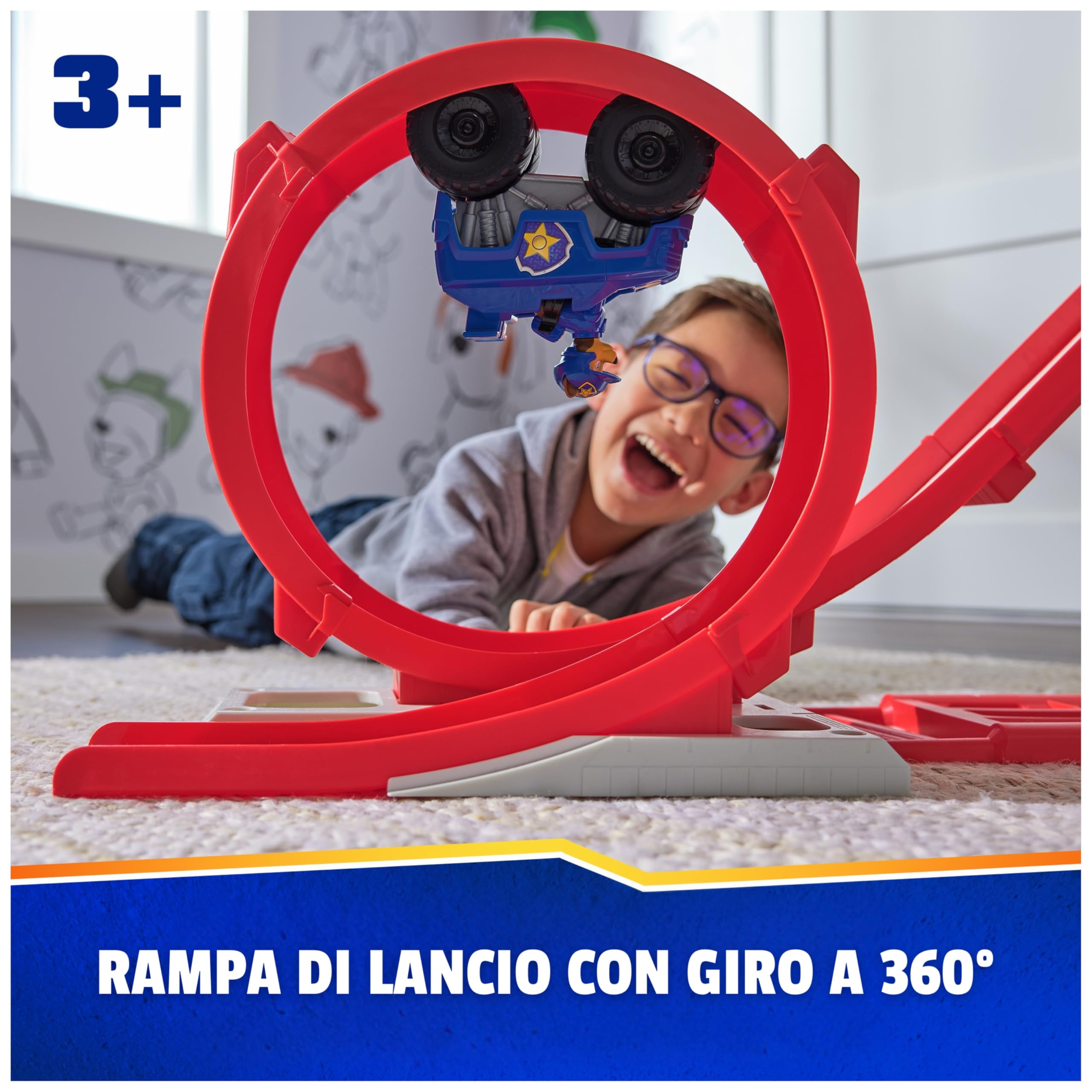 Paw Patrol, Quartier Generale Superloop, Set di Gioco con Luci e Suoni, 3+ | 6 Veicoli, Effetti Sonori, Torre Di 1 Metro Di Altezza, Personaggio Chase e Auto Di Pattuglia, Centro Di Comando