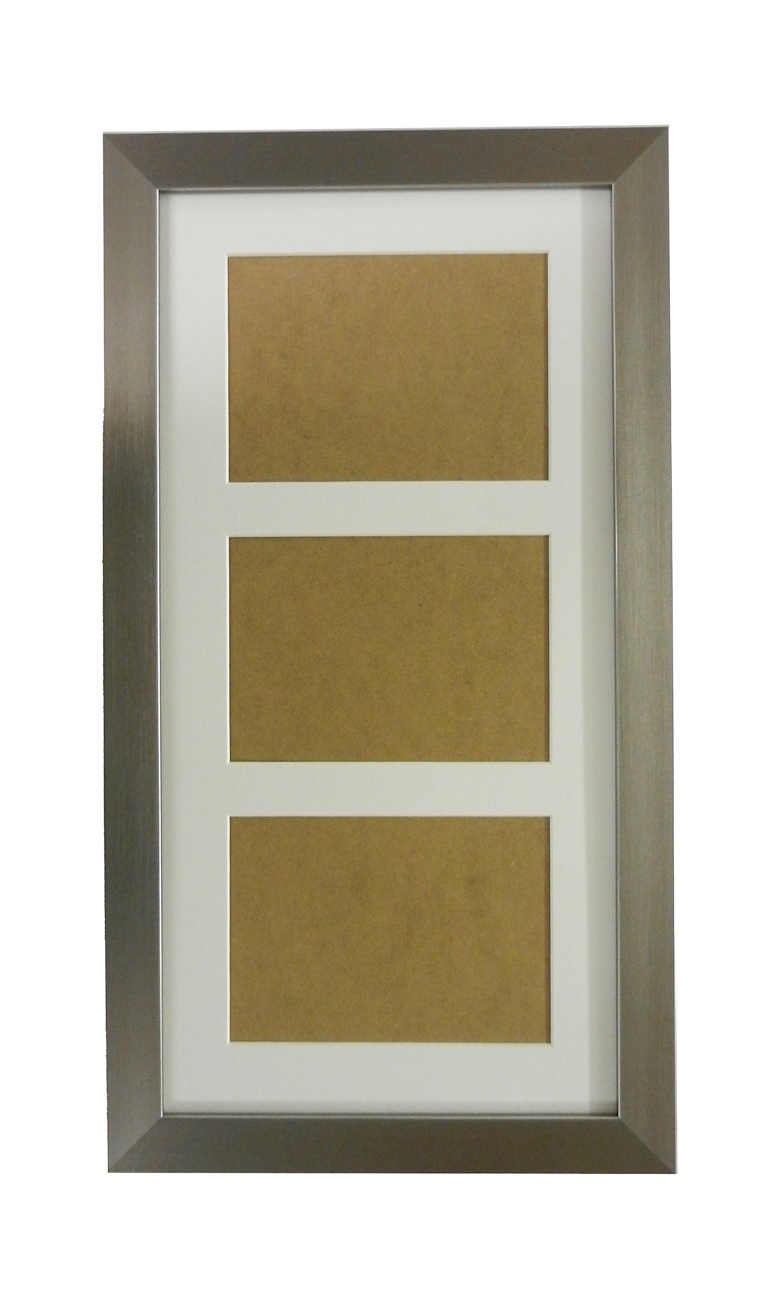 20x10 PEWTER (Polcore) PICTURE PHOTO FRAMES - Holds 3-7x5's