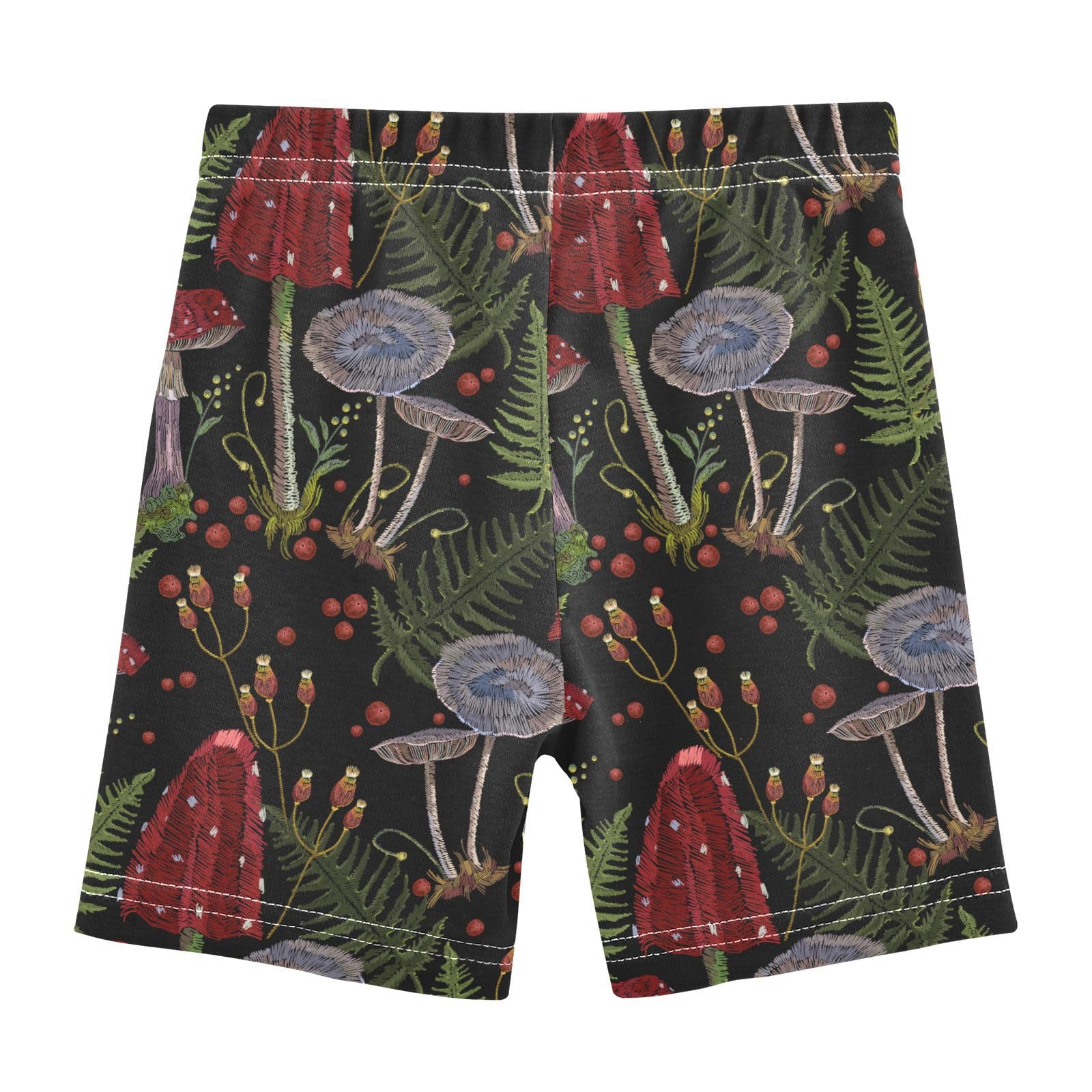 JHKKU Girls Mushrooms Gothic Style Shorts Cotton Cartwheel Bike Kids Biker Under Dress Dance Short Girl Clothes 10Y