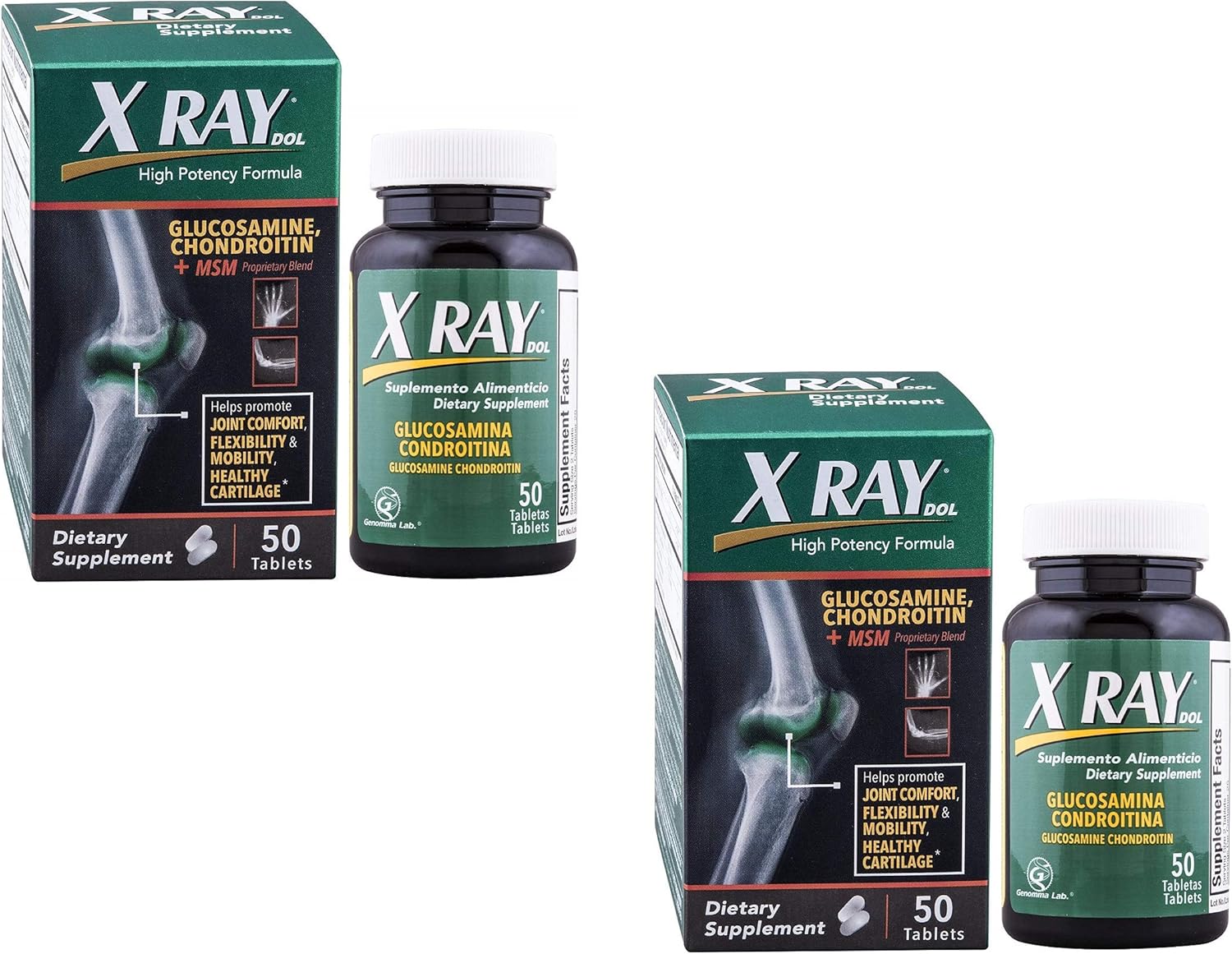 XRAY Dol Glucosamine Supplement Tablets, 50 Count (Pack of 2) Everything Else