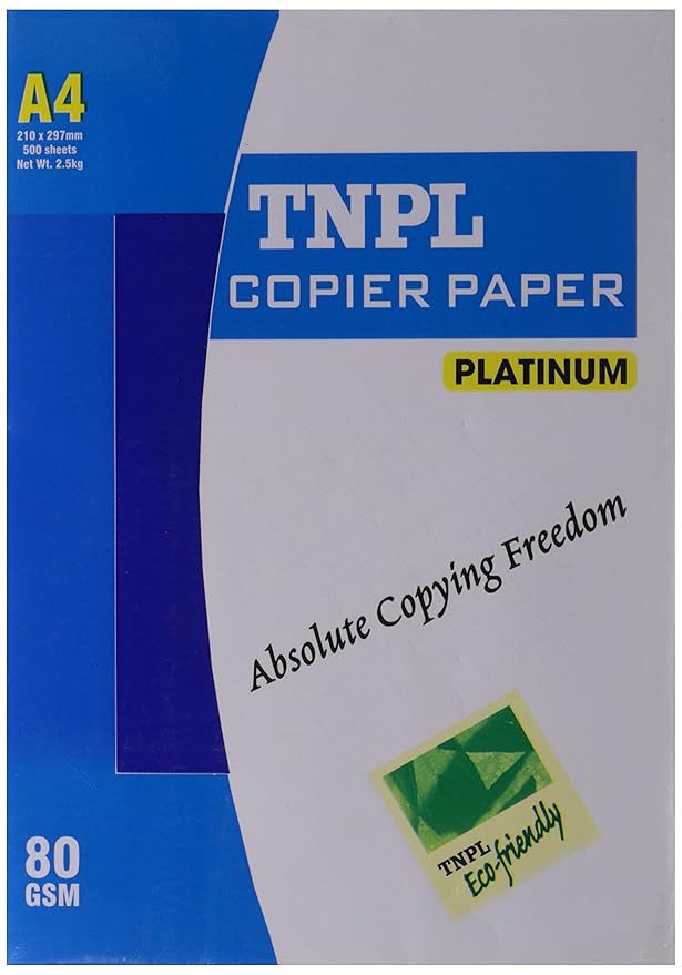 TNPL Platinum Xerox Paper A4, 80 GSM, 500 Sheets, 1 Ream Amazon.in