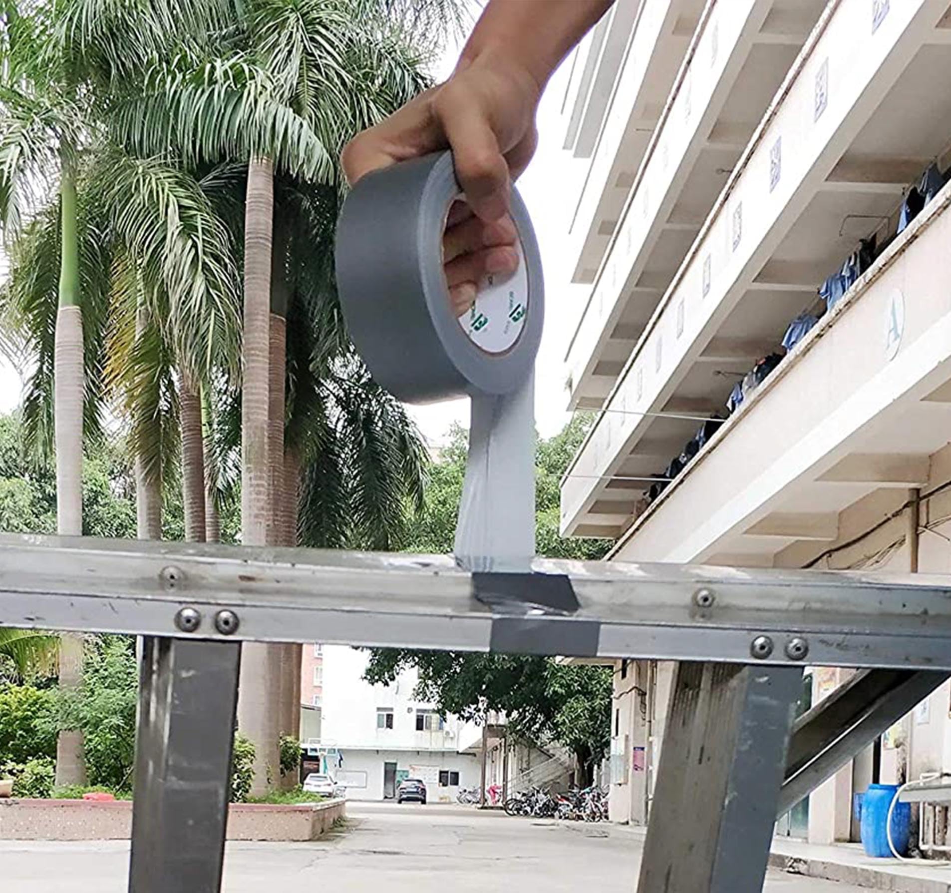 BOMEI PACK Cinta americana Gris profesional, 50mm x 50 m, cinta impermeable de tela para reparaciones, manualidades, uso en interiores y exteriores - 3 Rollos