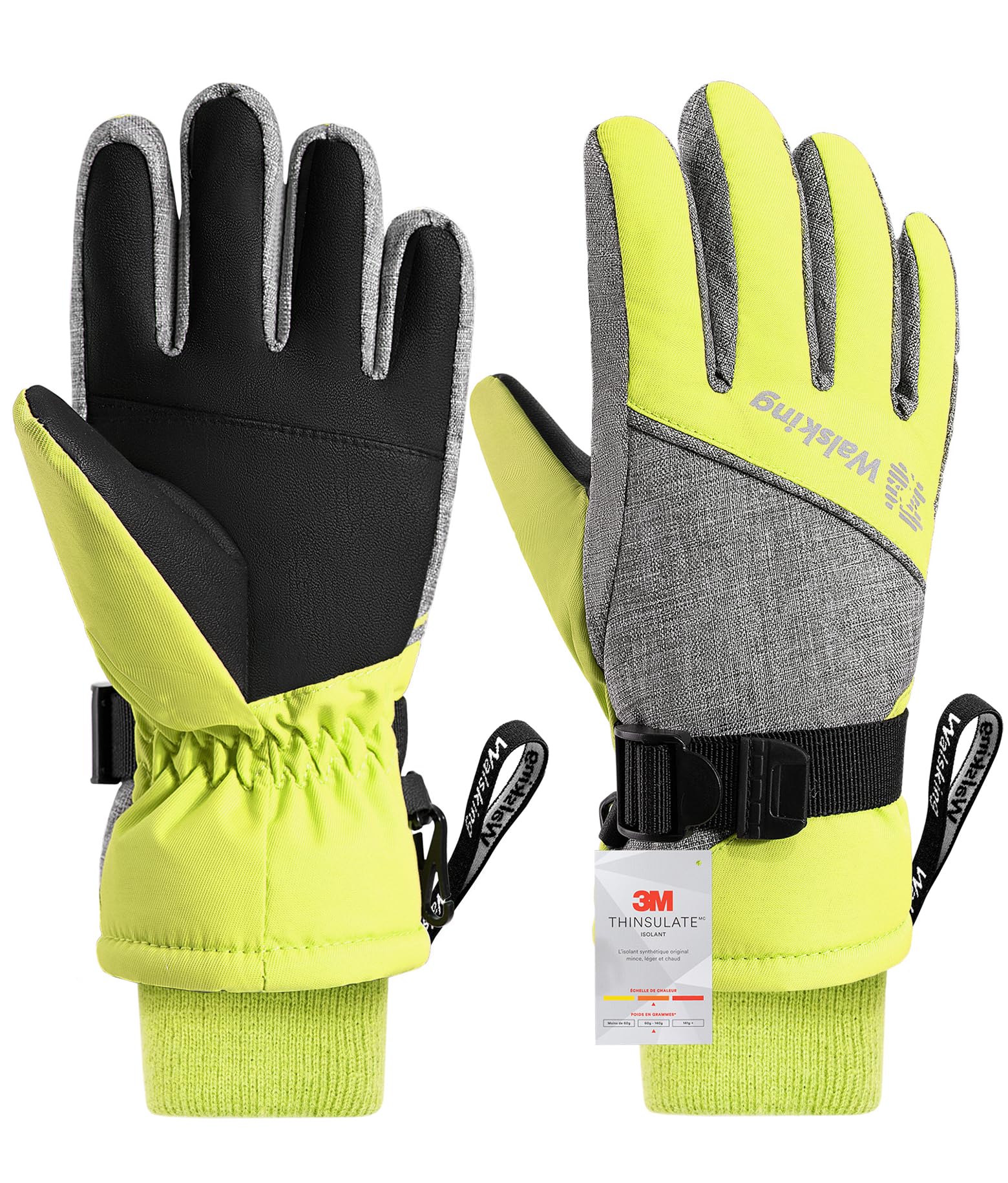 Kids Winter Gloves-3M Thinsulate Snow Waterproof Ski Cold Weather Insulated Outdoor Snowboard Gloves for Boys Girls Youth