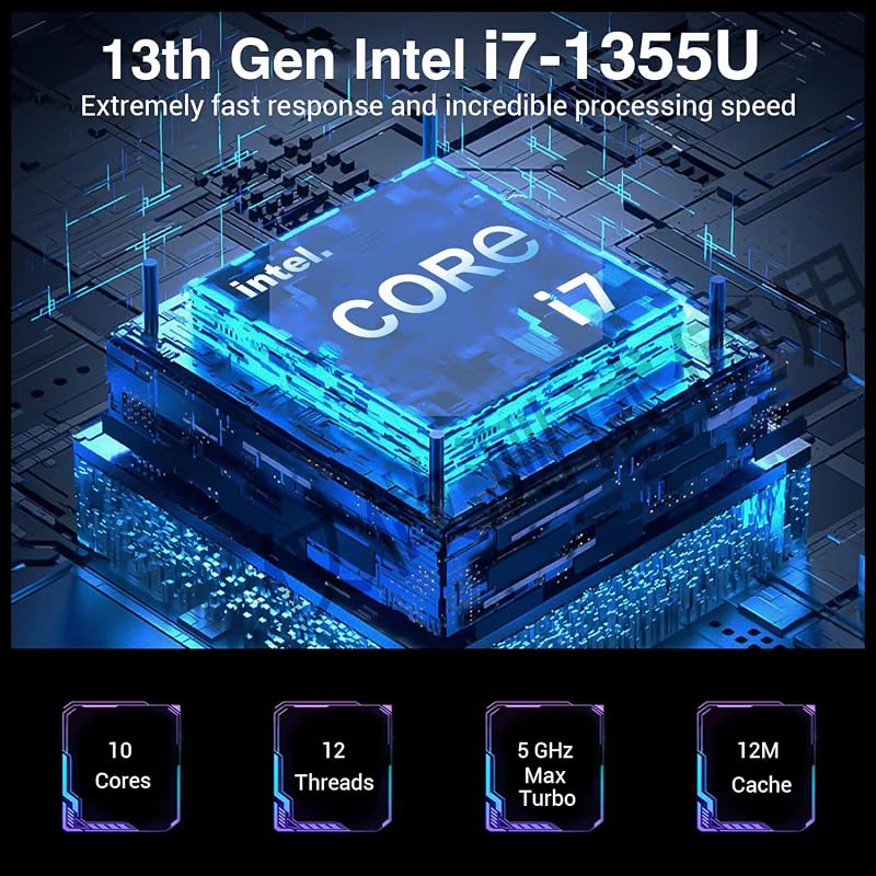 HP 17 Touchscreen Laptop PC, 17.3 Inch HD+ Touch Screen Business Laptop Computer, Intel 10-Core i7, Windows 11 Pro, 10-Key Backlit Keyboard |Fingerprint | Rose Gold | 64GB RAM 2TB SSD image 4