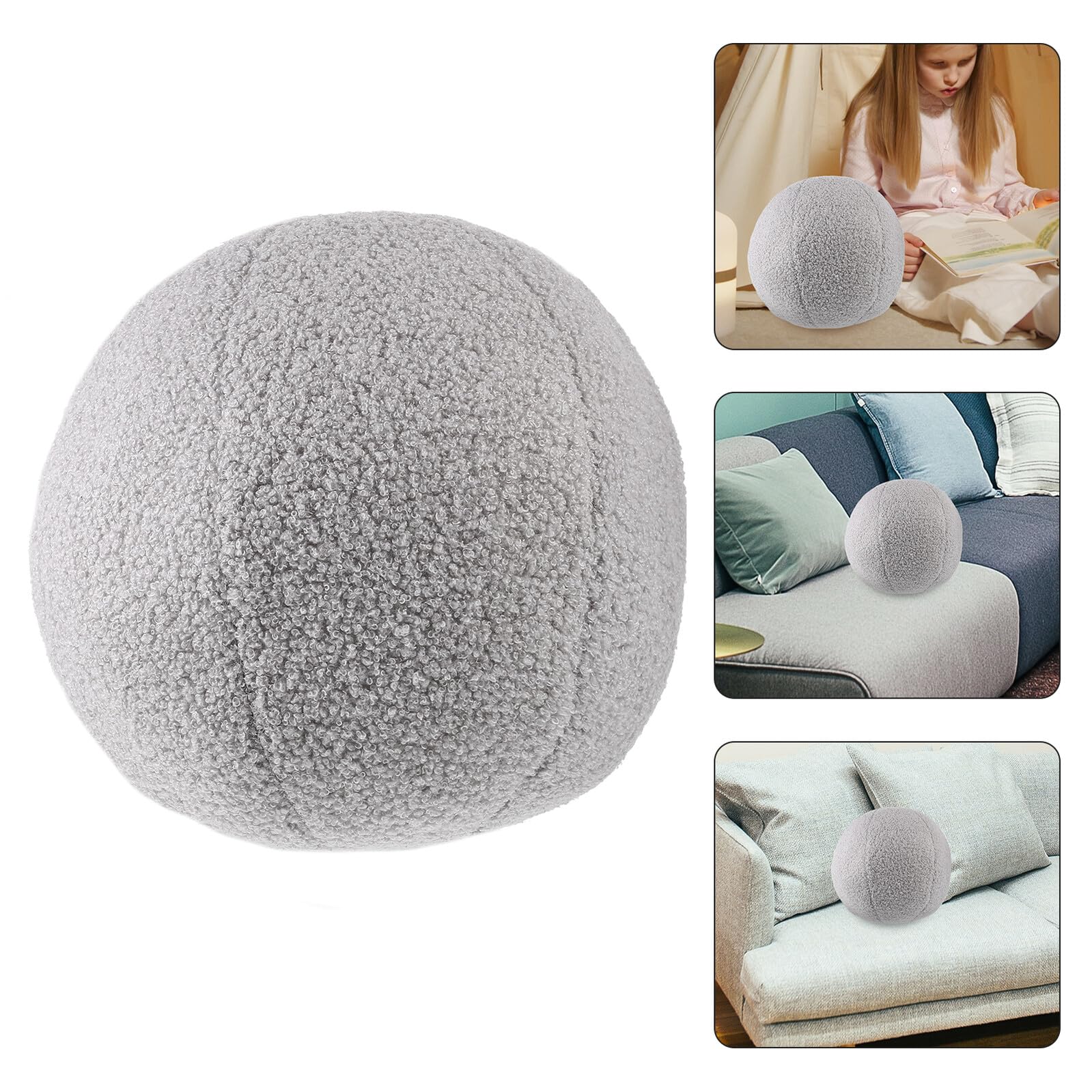 VANZACK Cuscino Stile Moderno e Semplice Sferico in Peluche Morbido Imbottitura in Cotone Pp, Facile da Pulire Come Oggetto Decorativo per Casa e Uso Quotidiano