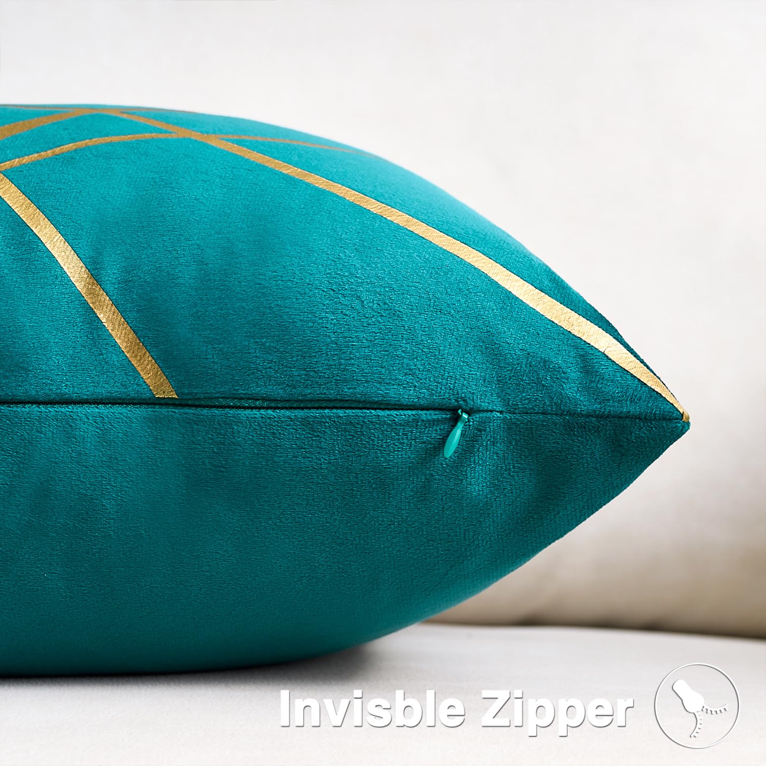Donkergroen Kerst Goud Decor Sierkussenhoes Zilver Gouden Xmas Fluwelen Vakantie Decoraties Rendier Boom Sneeuwvlok Kussenslopen voor Bank Slaapkamer 18x18 Inch Set van 4