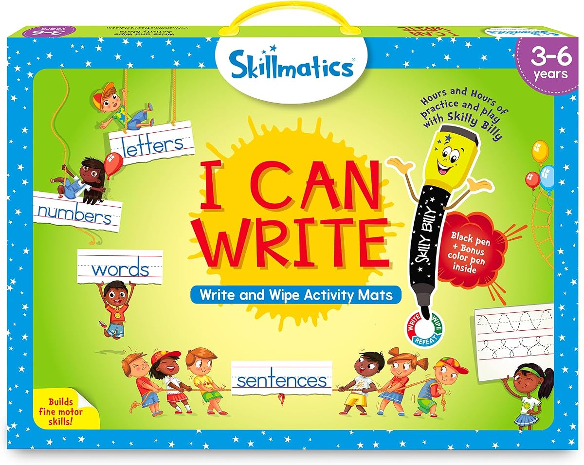 Skillmatics I Can Write – Libro de actividades de aprendizaje preescolar, regalo para niños