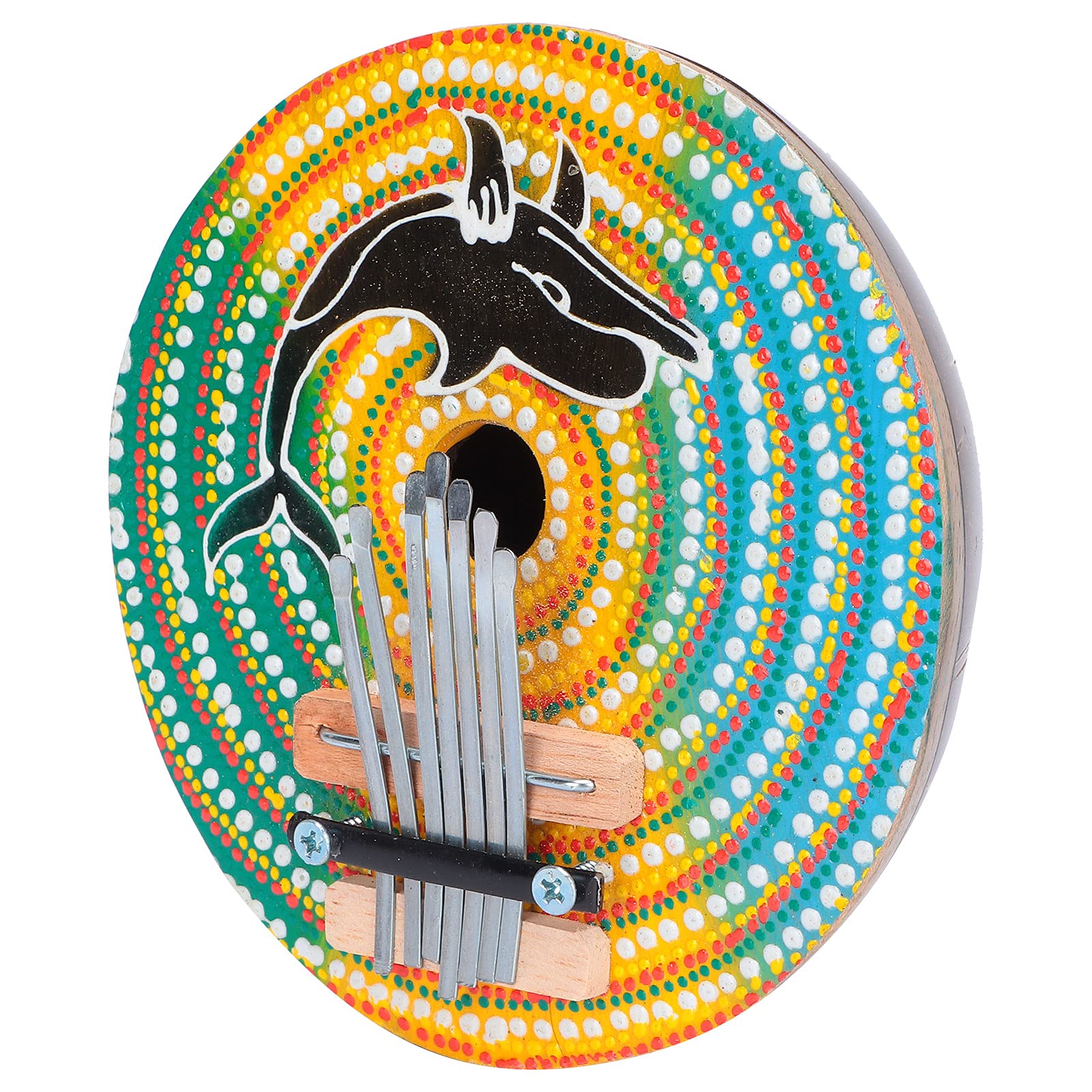 Finger Piano, Musical Instrument Coconut Shell Shape Adjustable Painted for Kids for Beginners for Create Music