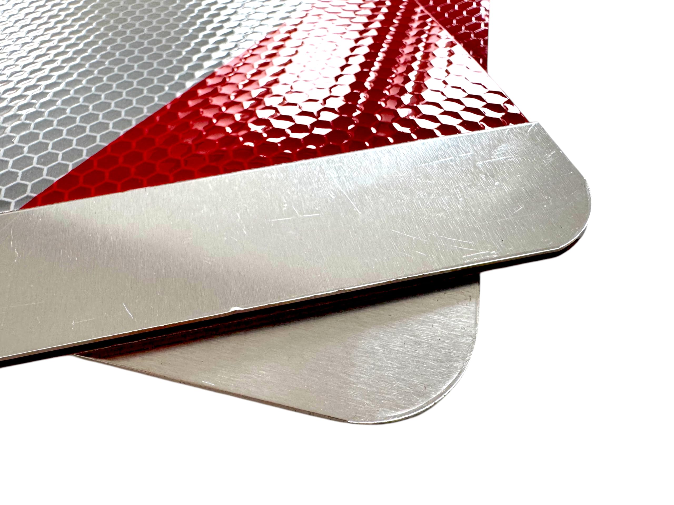 MelTruck Juego de 2 banderas de advertencia con soporte de aluminio para plataforma de carga, plataforma elevadora para camión