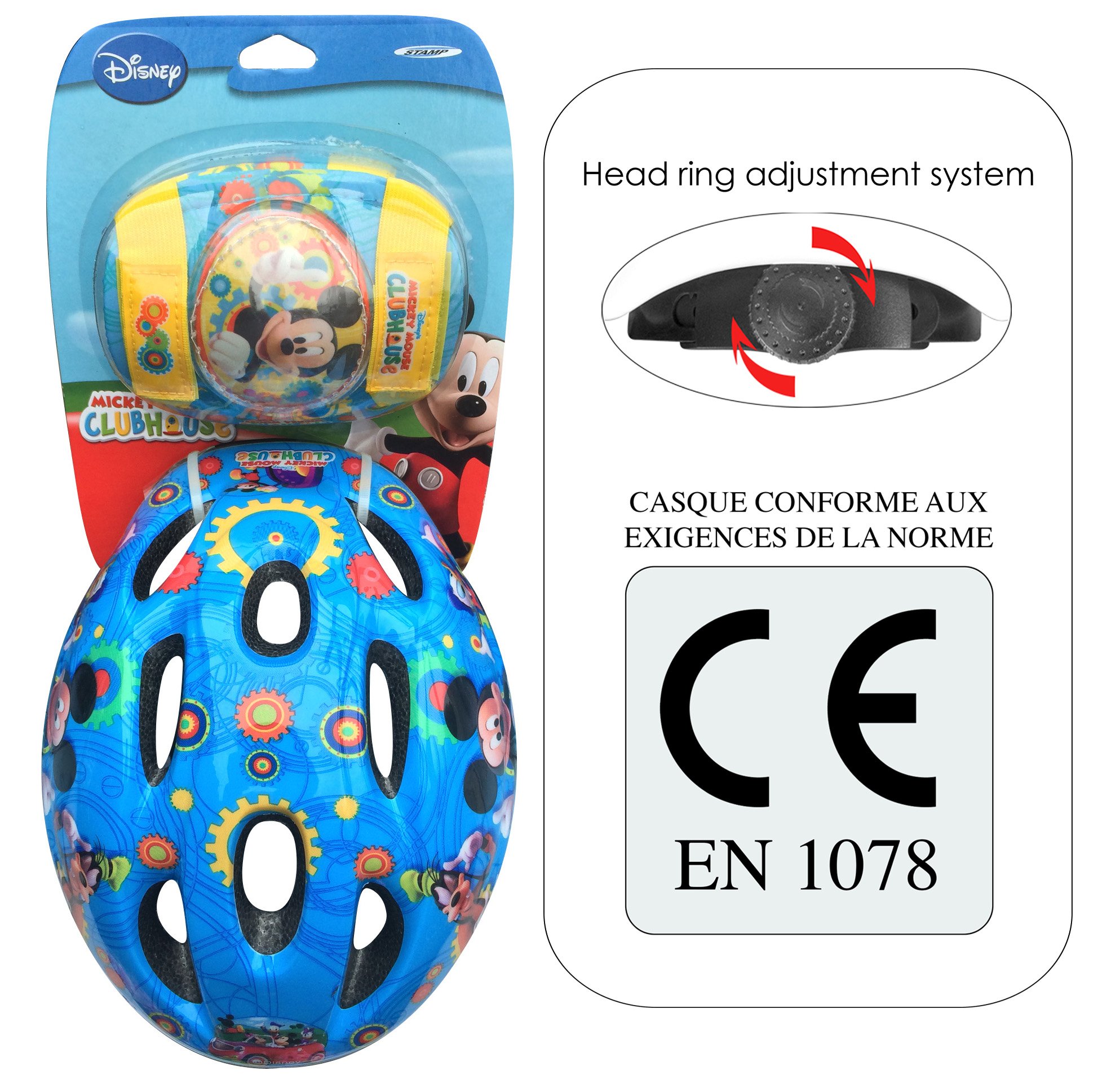 Stamp K865507 - Accessori per Bicicletta Mickey Mouse C.H. Casco + Ginocchiere + Gomitiere